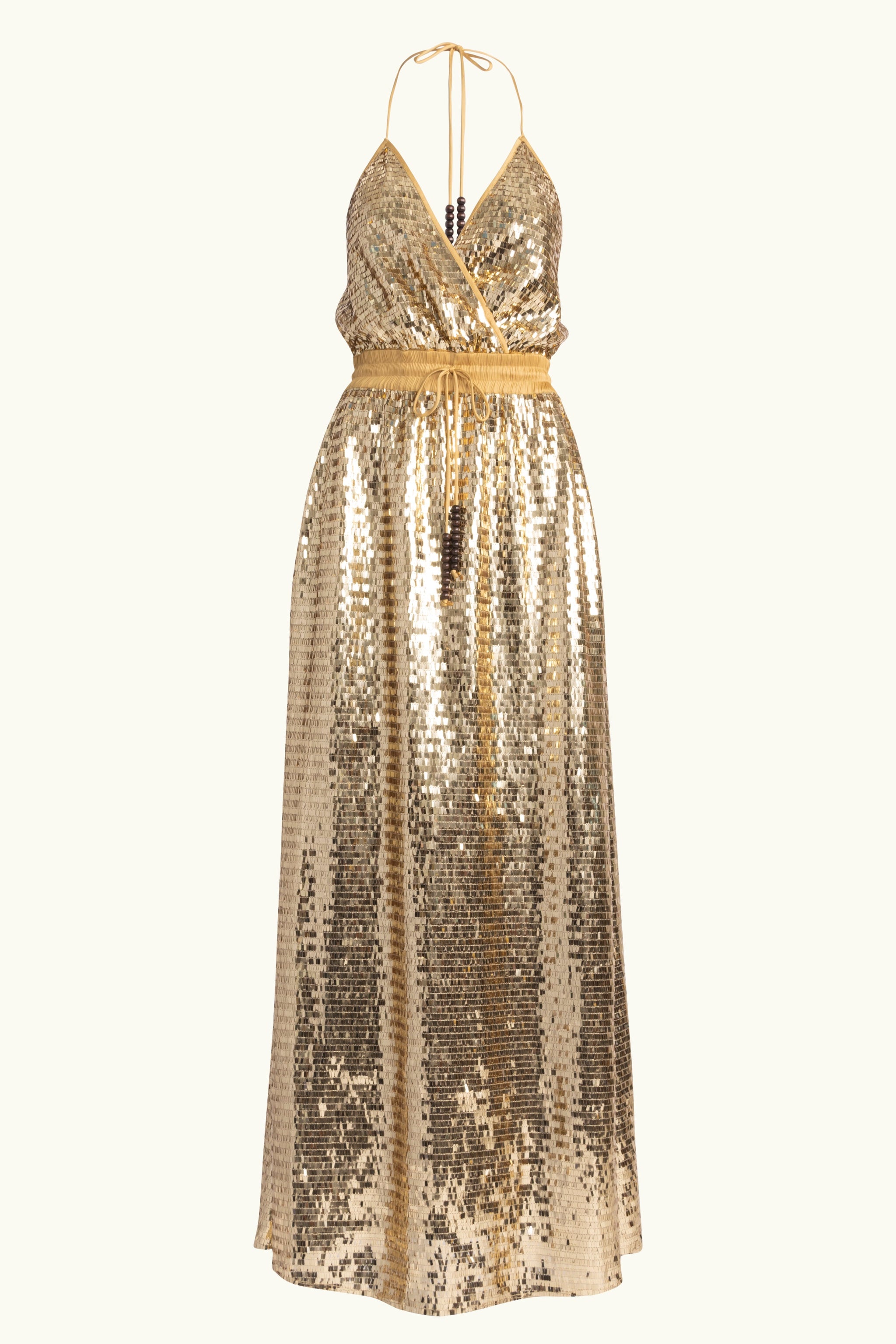 flannel gold dress Women's Eveningwear