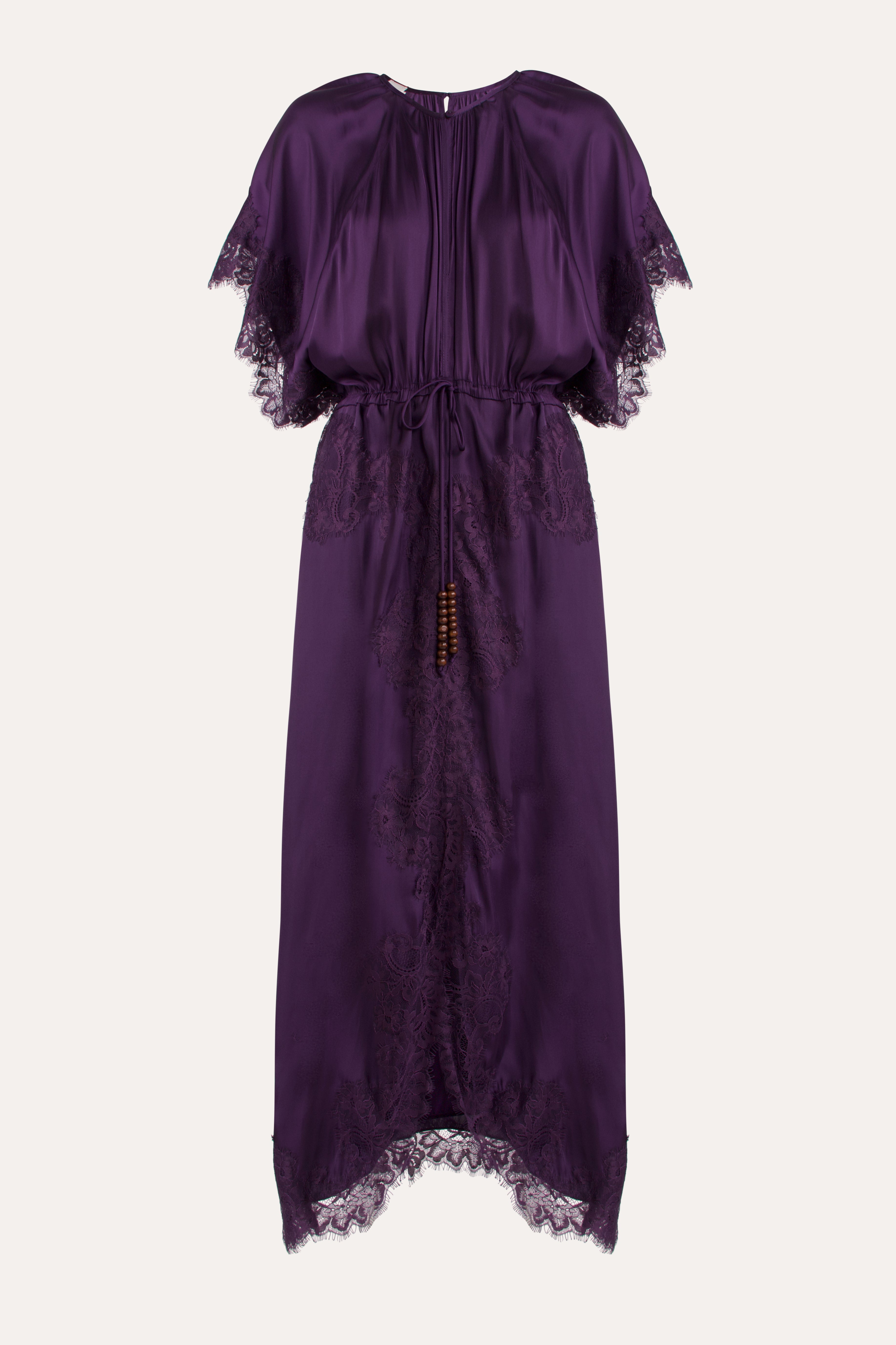 Mimi Satin & Eyelash Lace Dress