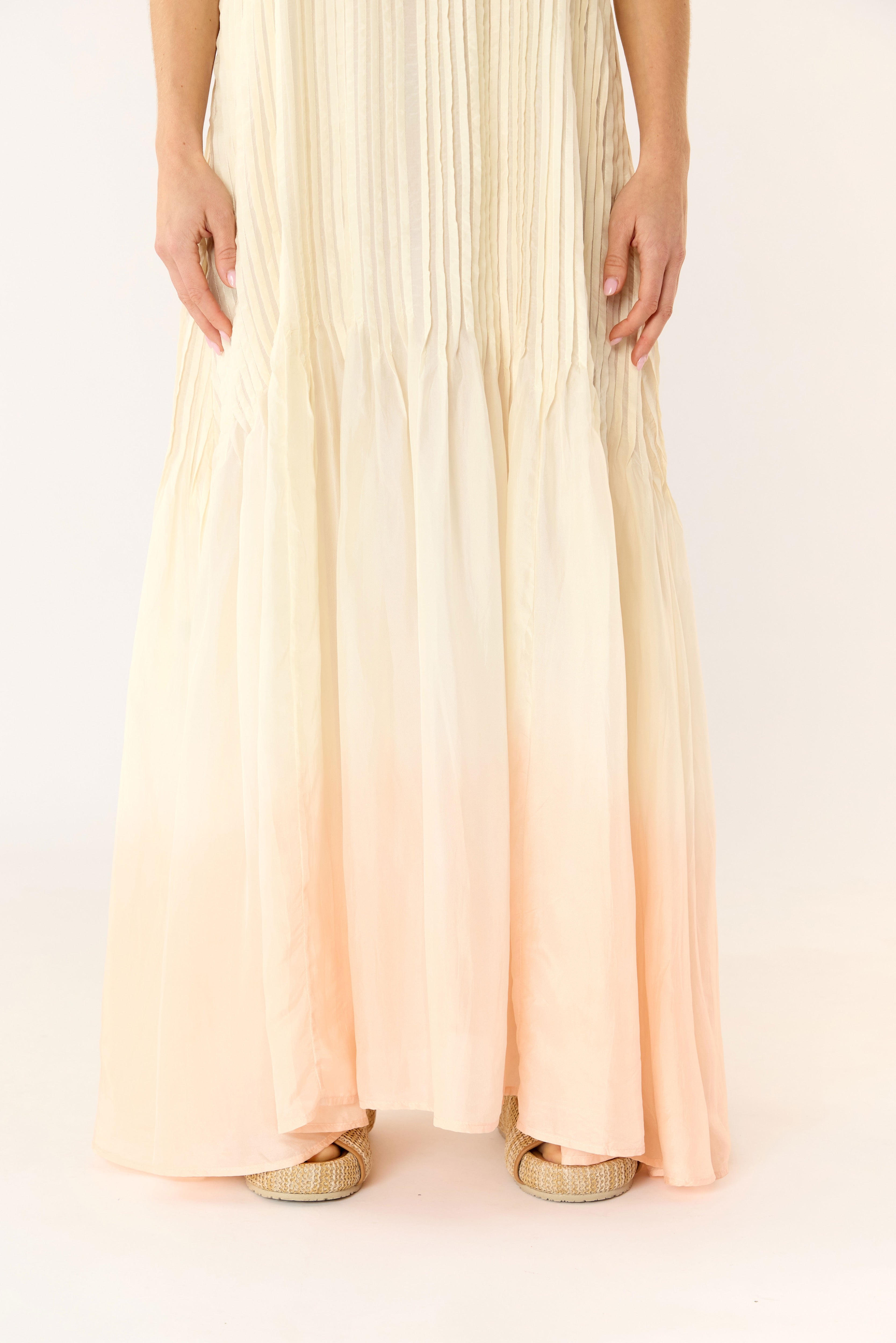 Ottavia Silk Dip-Dye Cami Dress