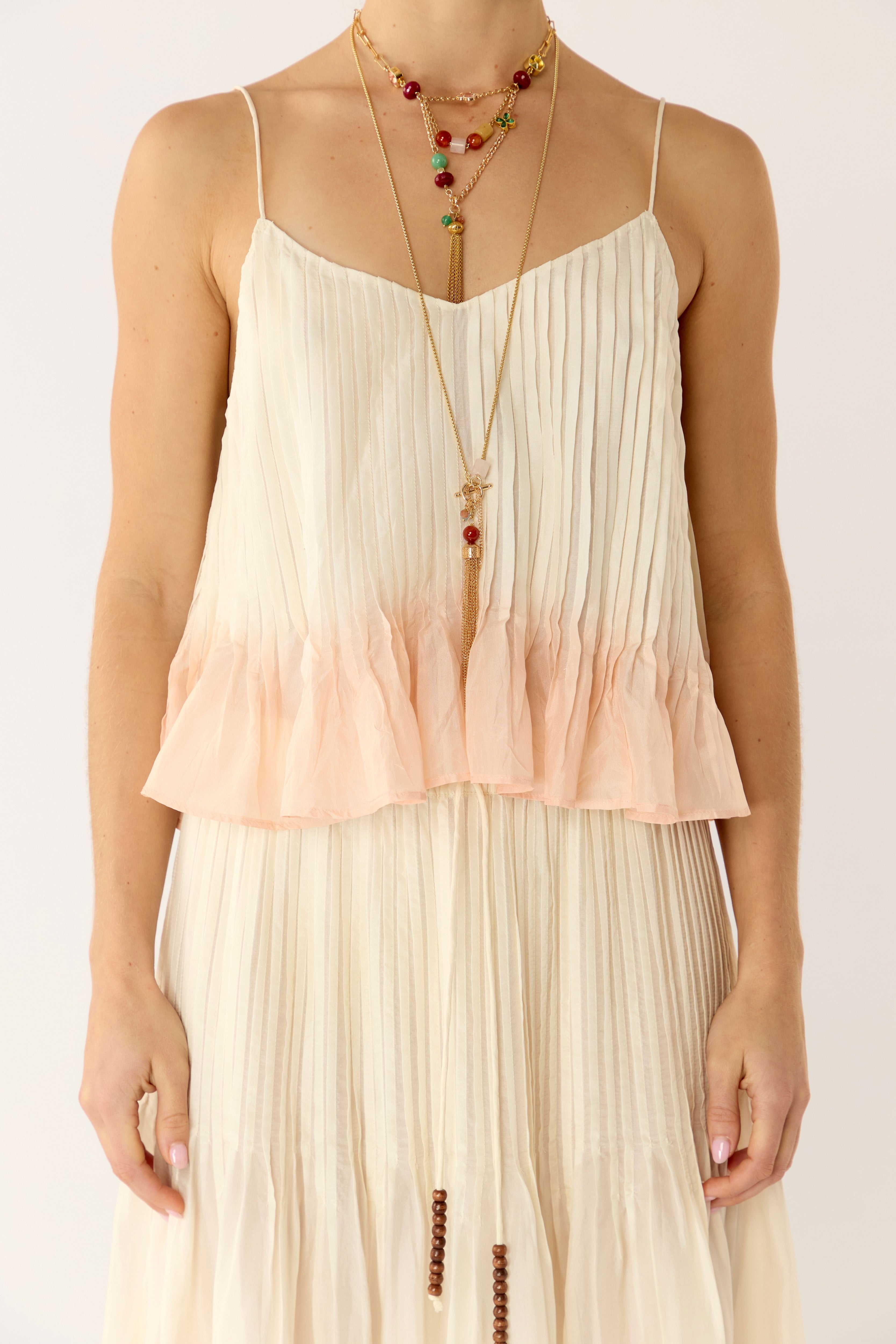 Ottavia Silk Dip-Dye Skirt