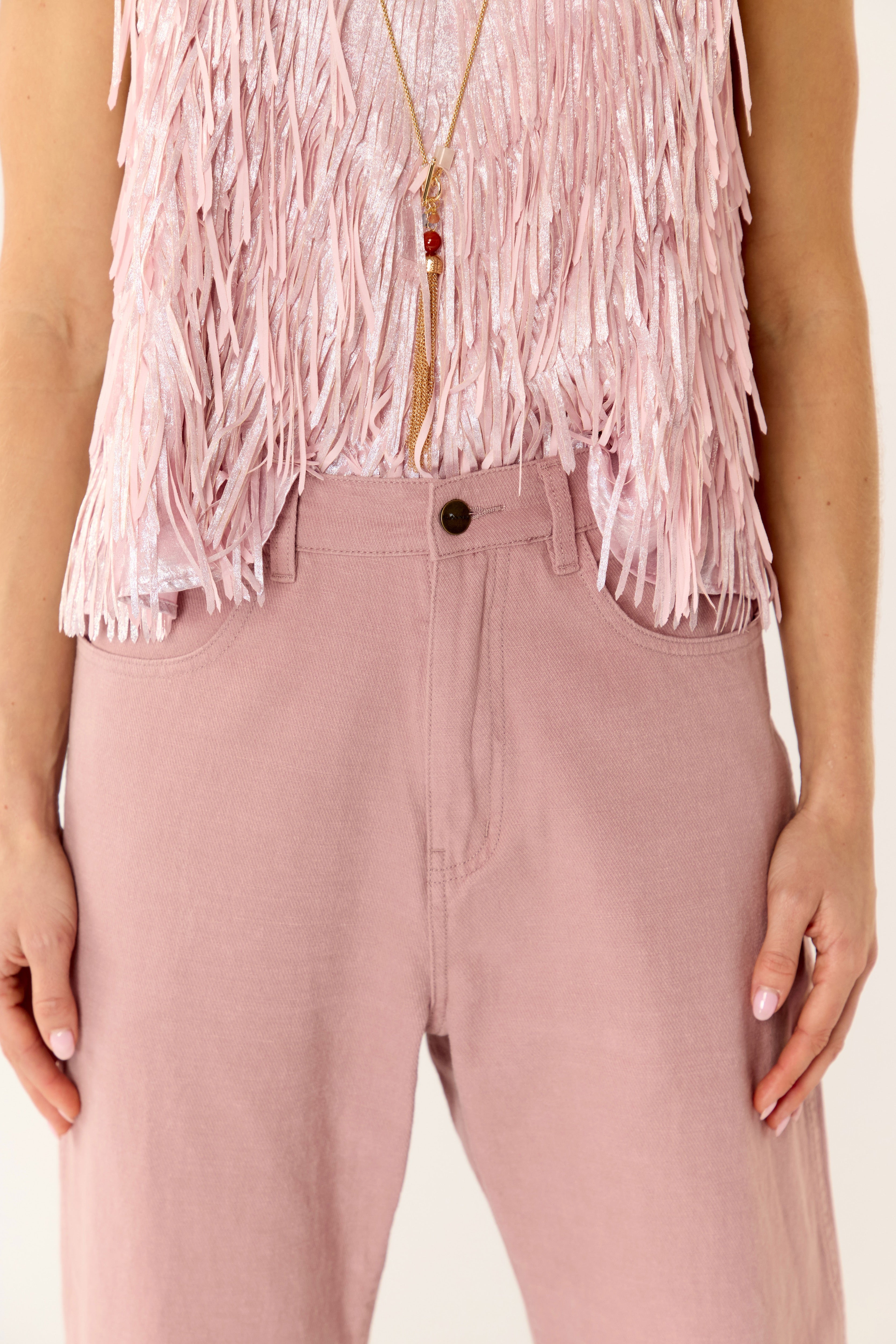 Anna Mae Metallic Tassel Cami