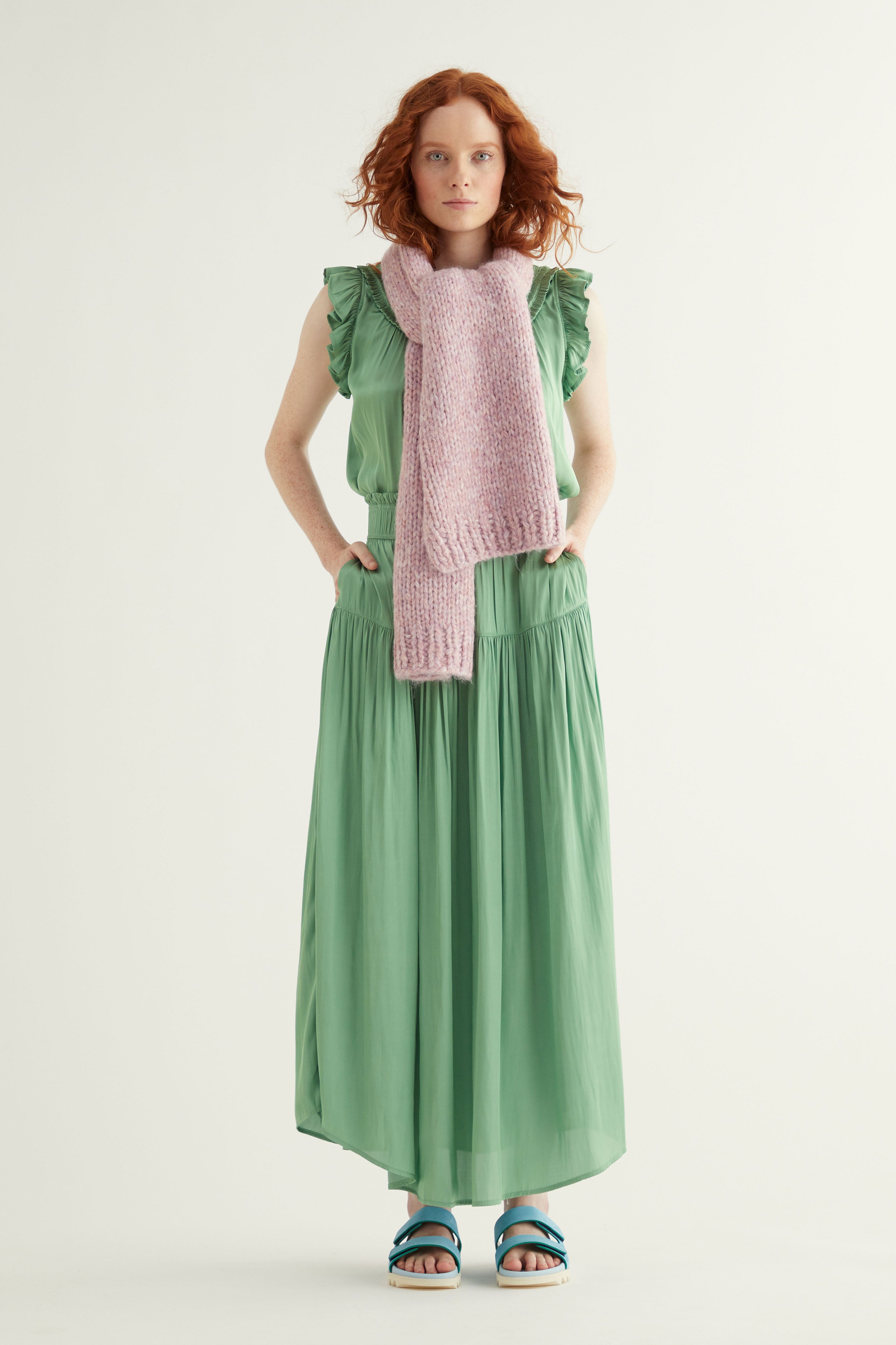 Marley Hand-Knit Wool Scarf