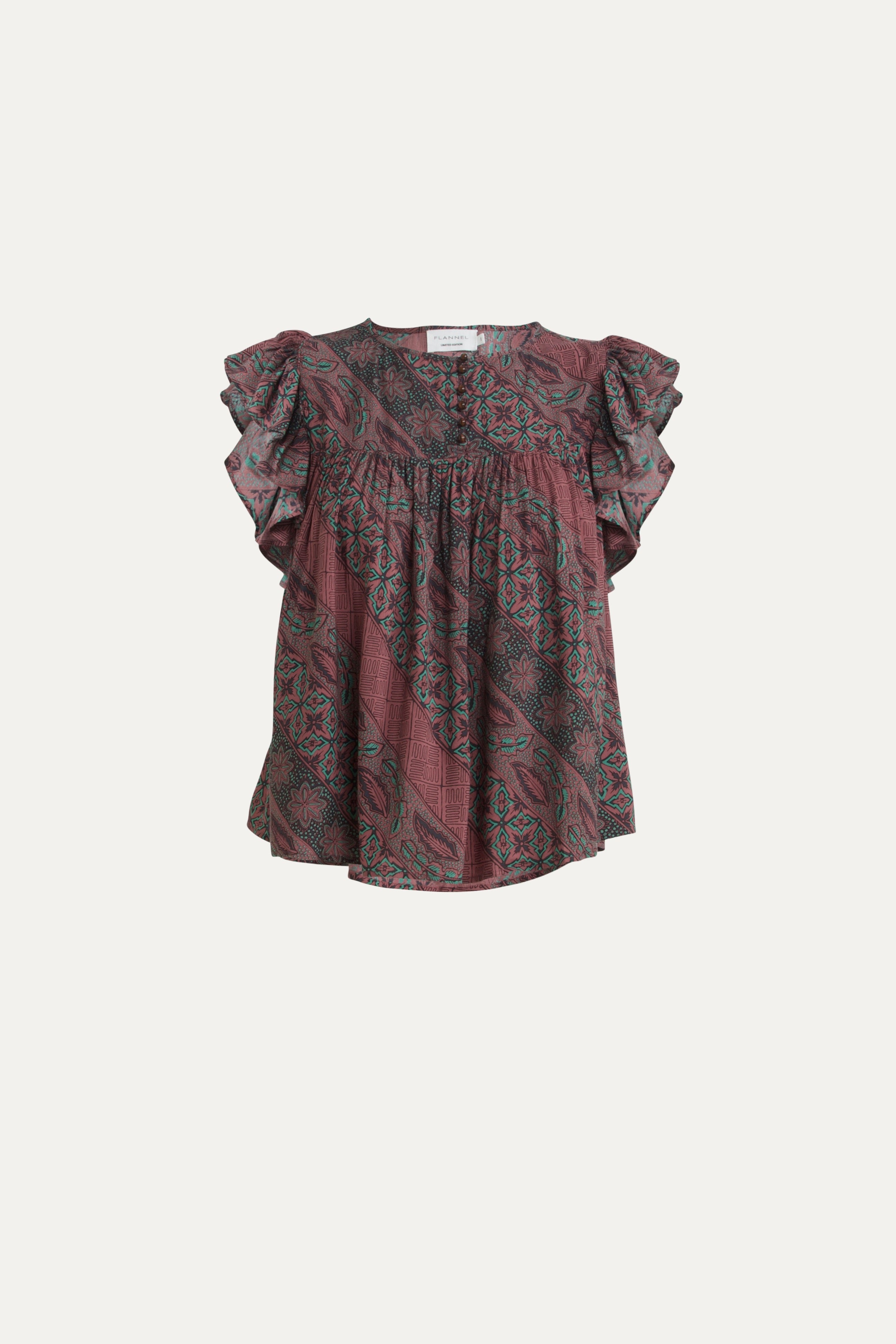 Francis Printed Frill Top