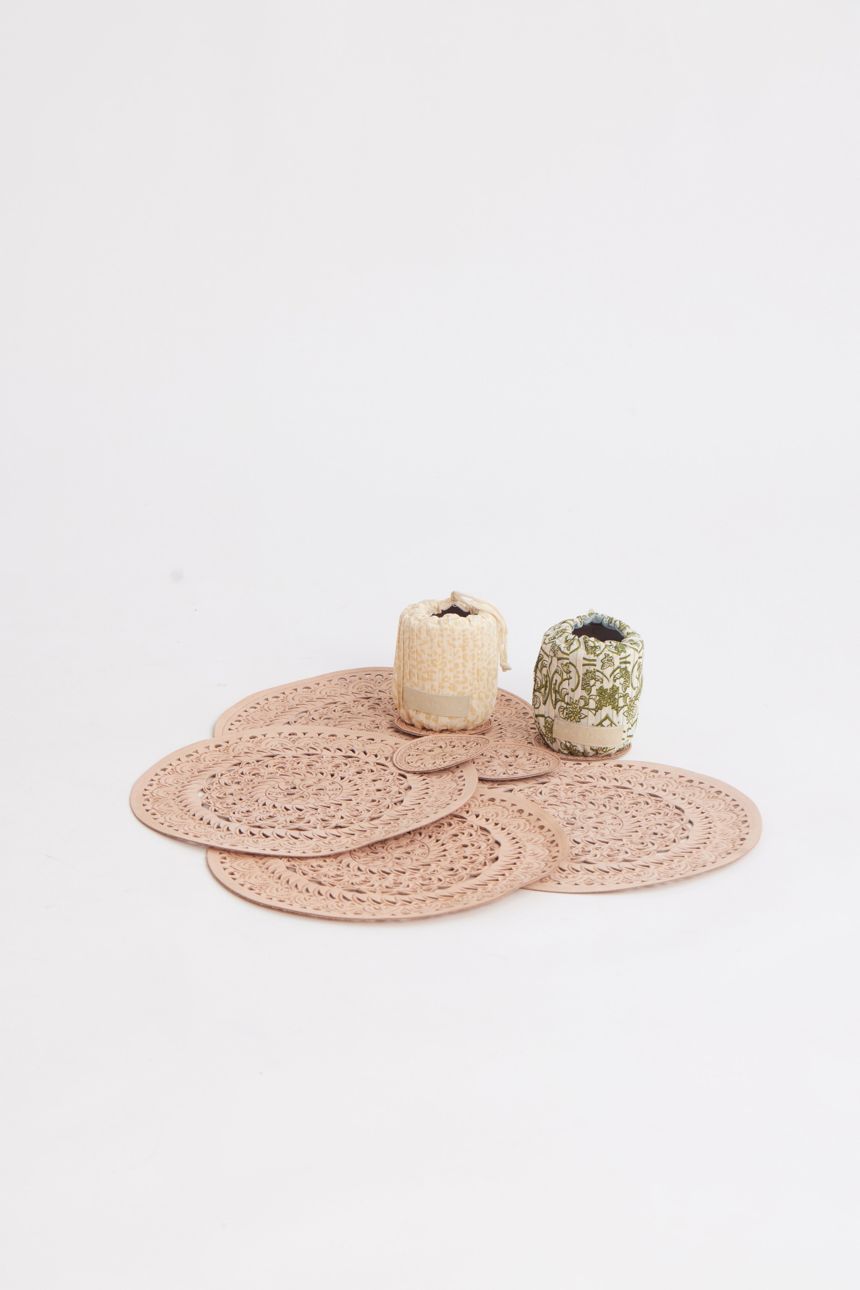 Savant Hand-Cut Leather Coasters