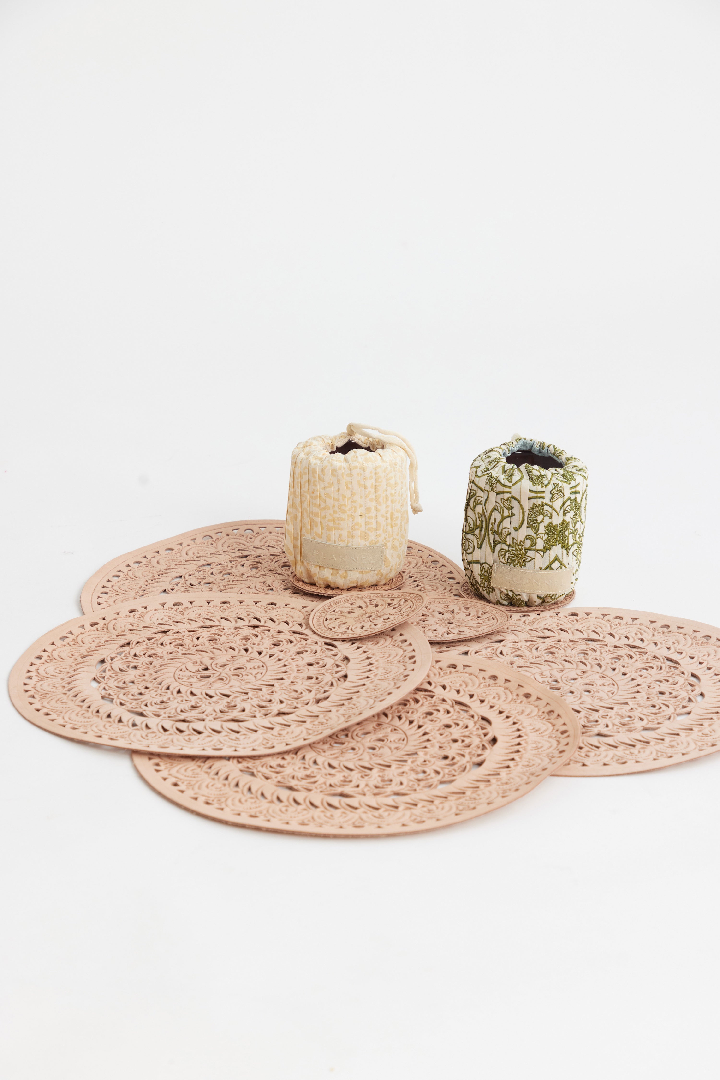 Savant Hand-Cut Leather Coasters