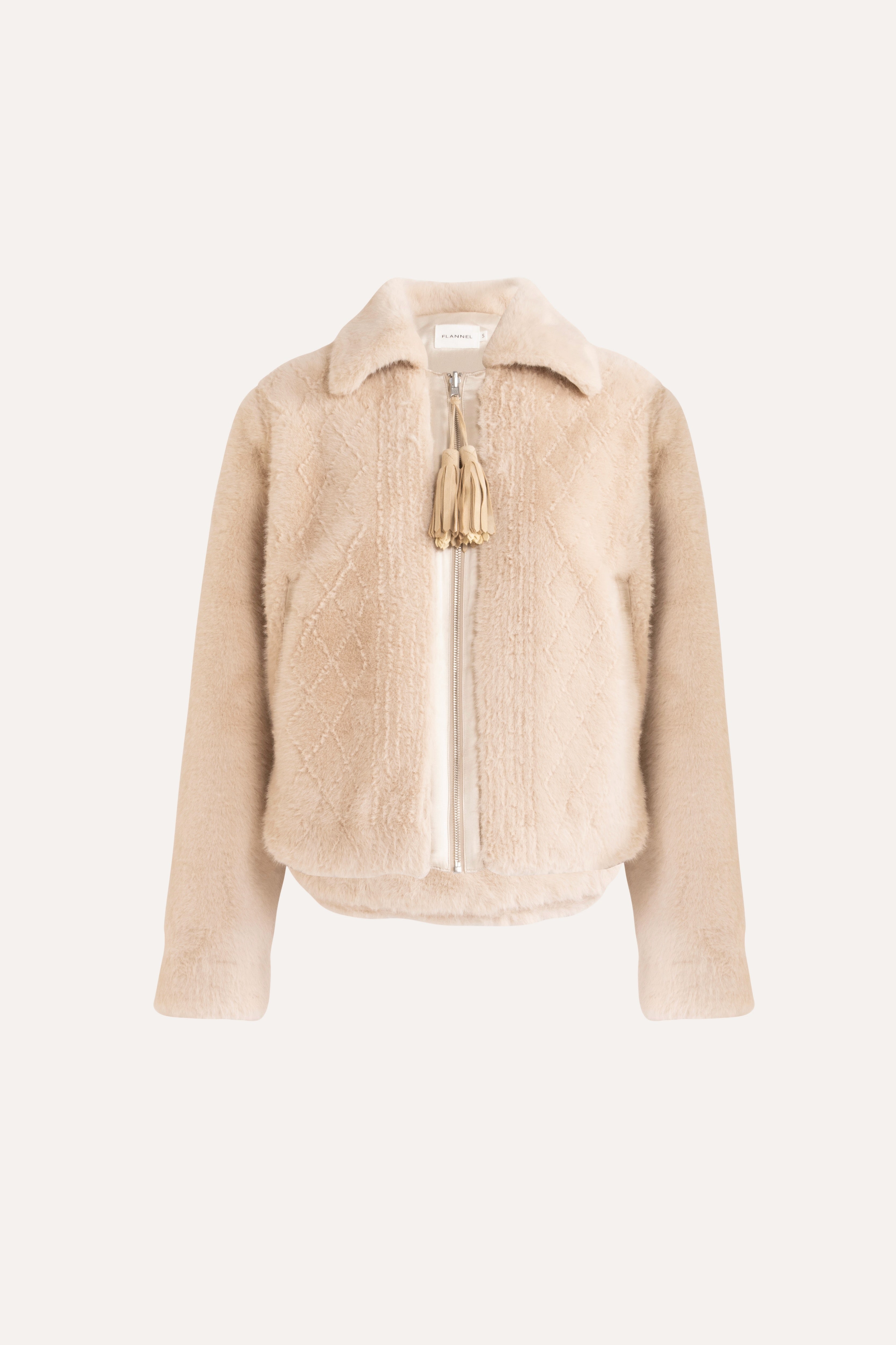 Lexi Laser-Cut Faux Fur Jacket