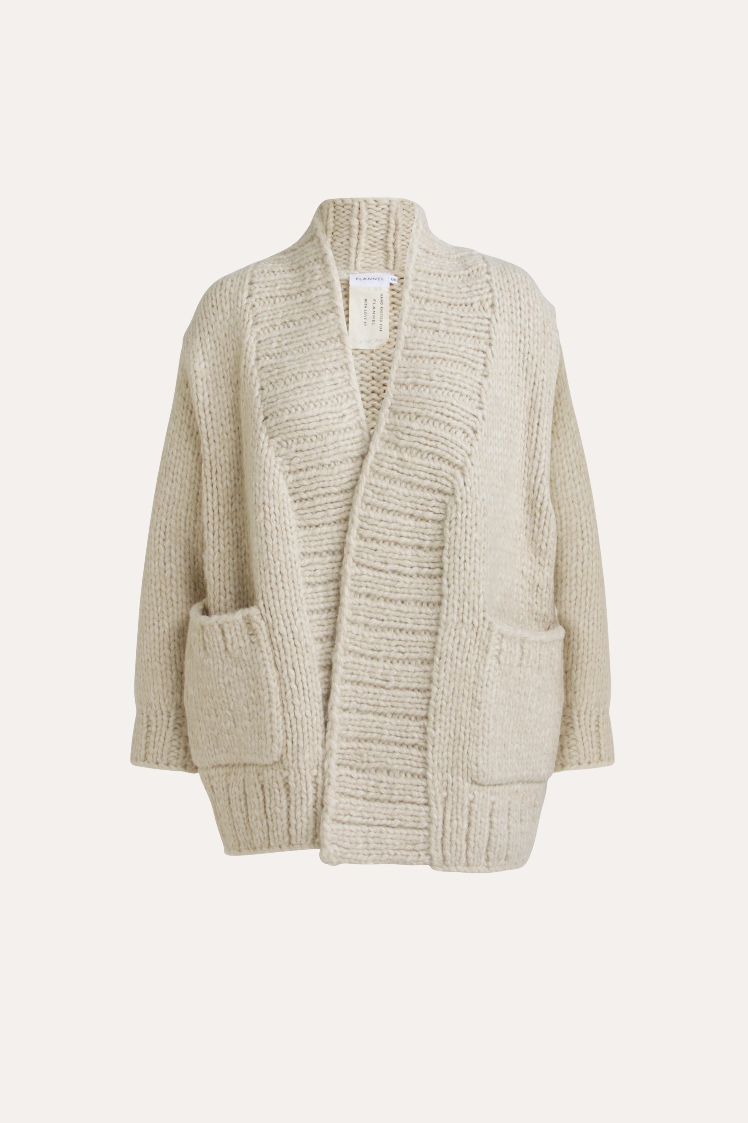 Lorelie Hand-Knit Wool Cardigan