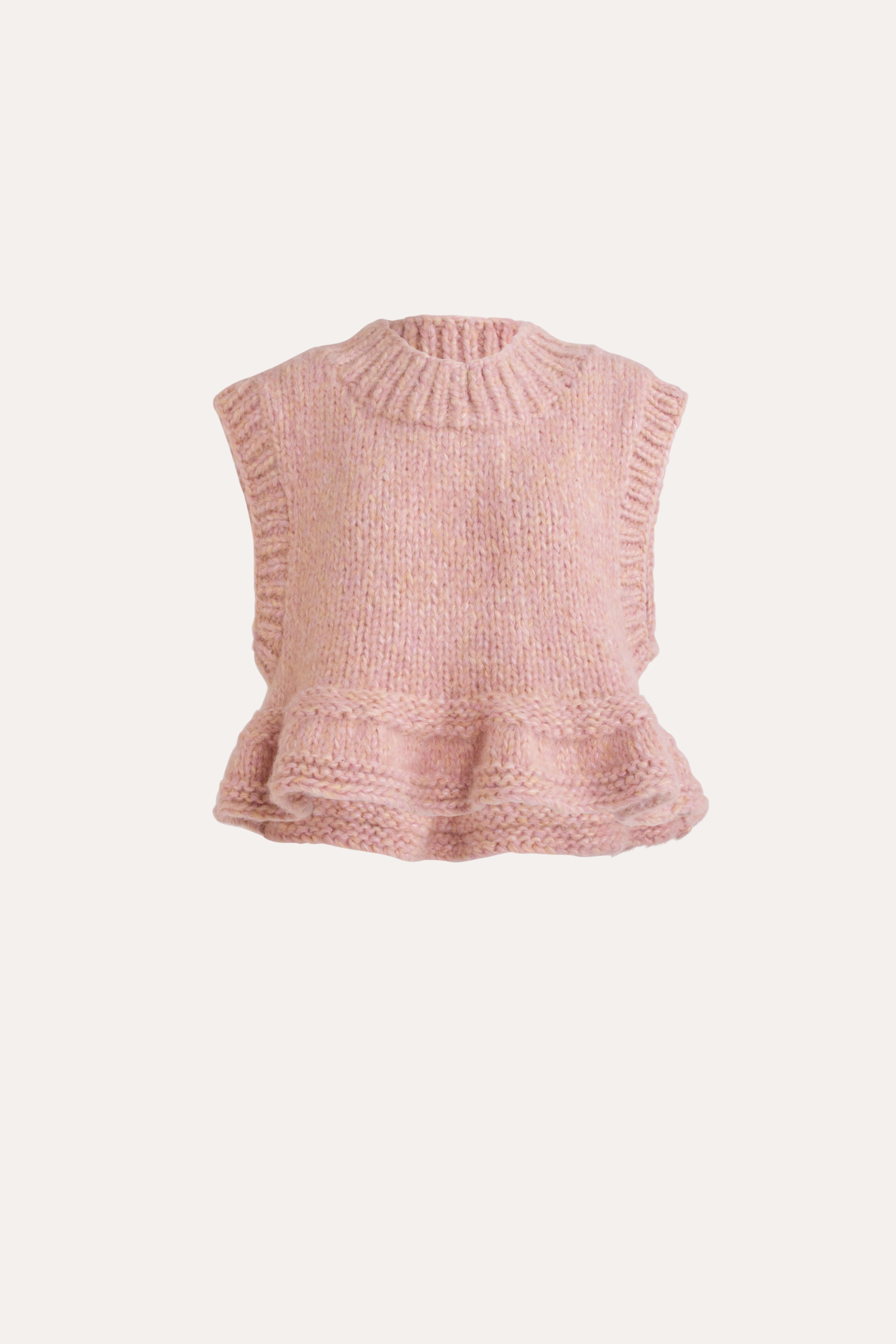 Opal Hand-Knit Wool Blend Vest