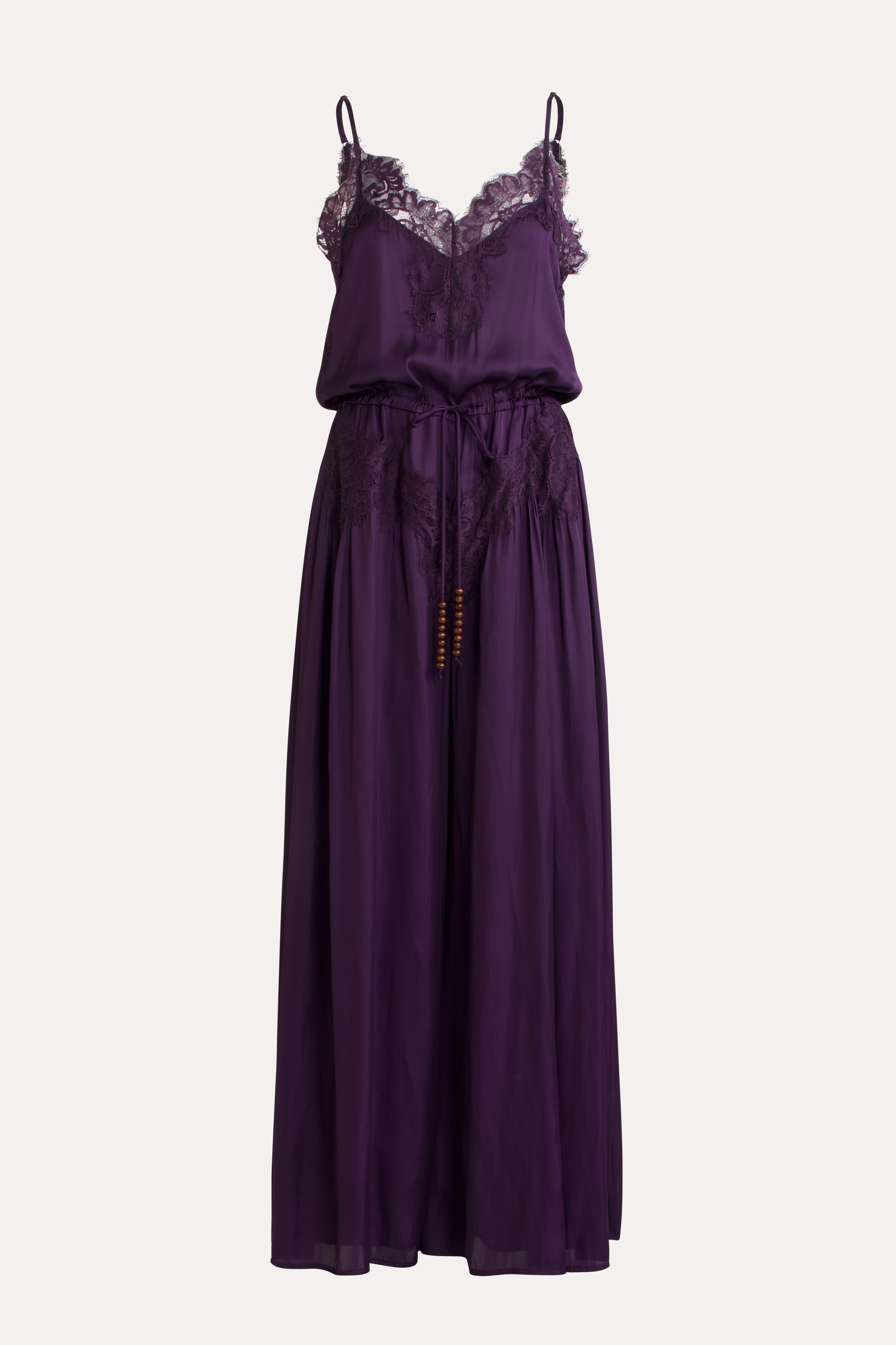 Mimi Satin & Eyelash Lace Jumpsuit