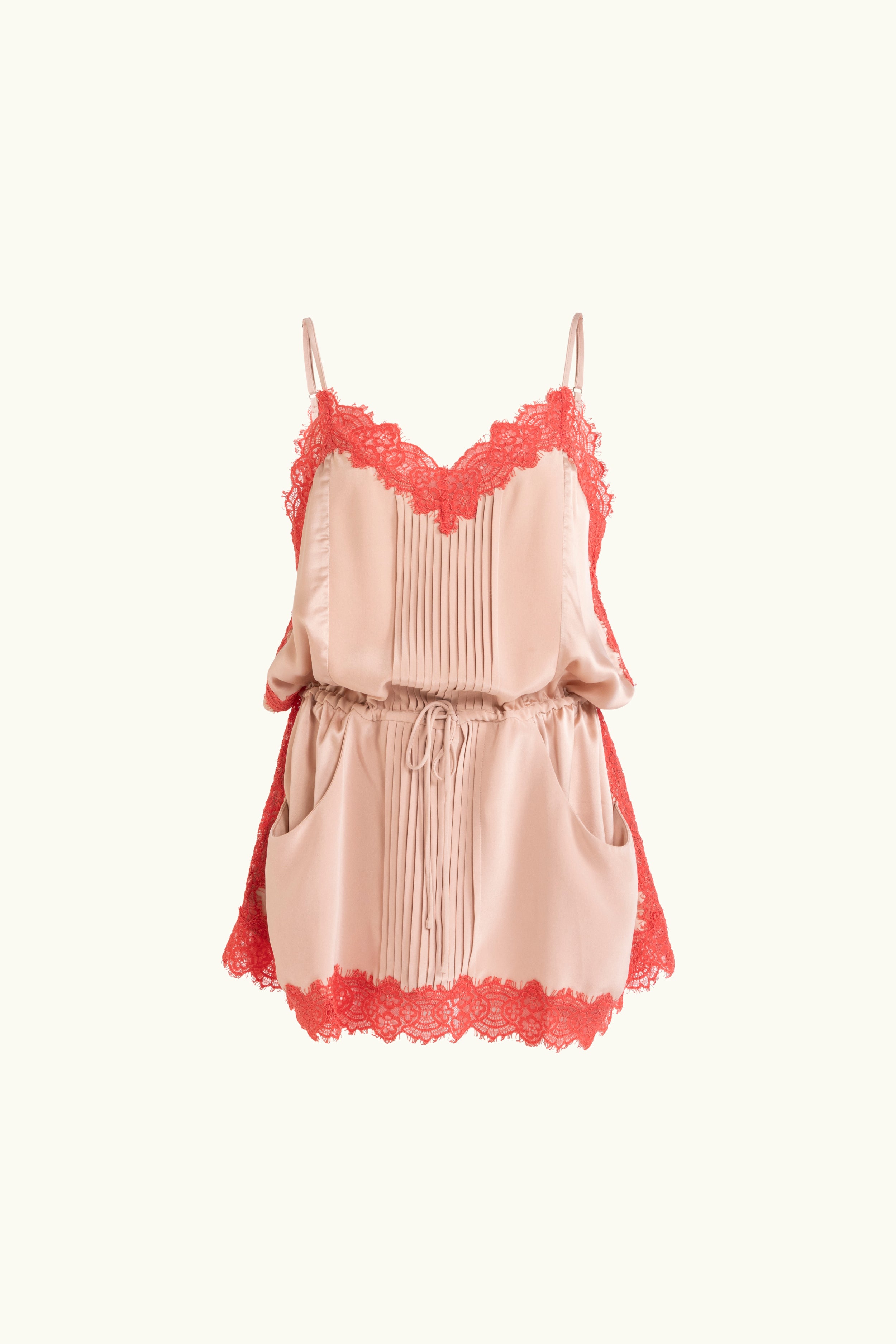 Brodie Silk & Lace Mini Cami Dress