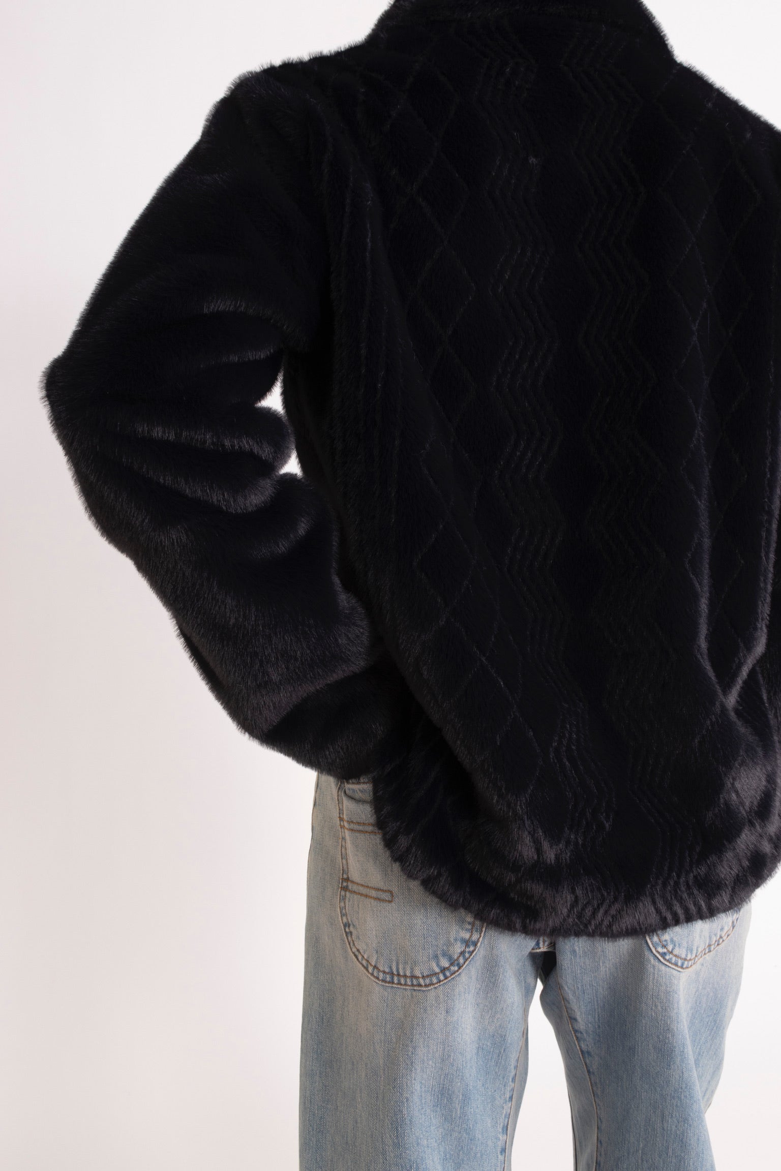 Lexi Laser-Cut Faux Fur Jacket