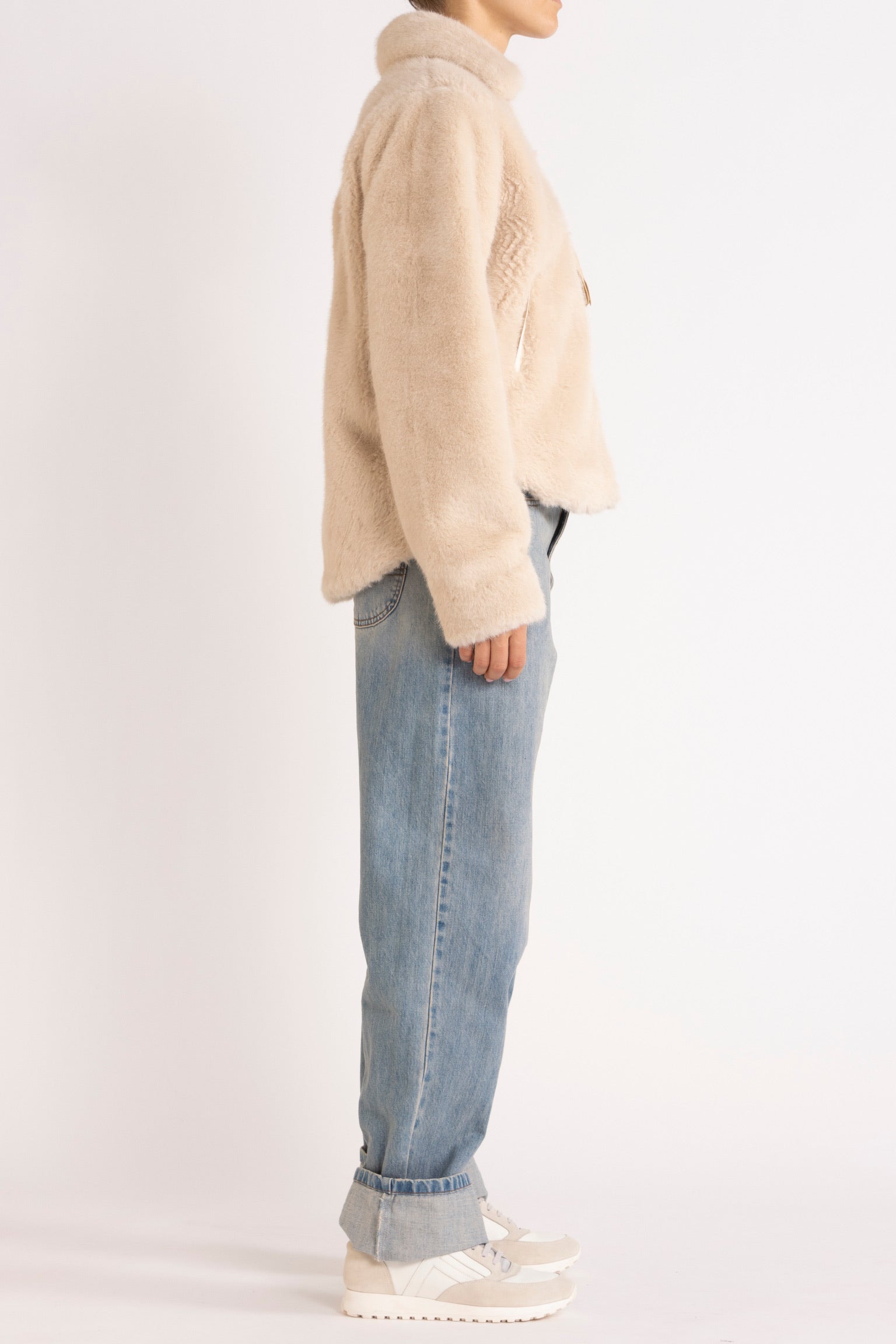 Lexi Laser-Cut Faux Fur Jacket
