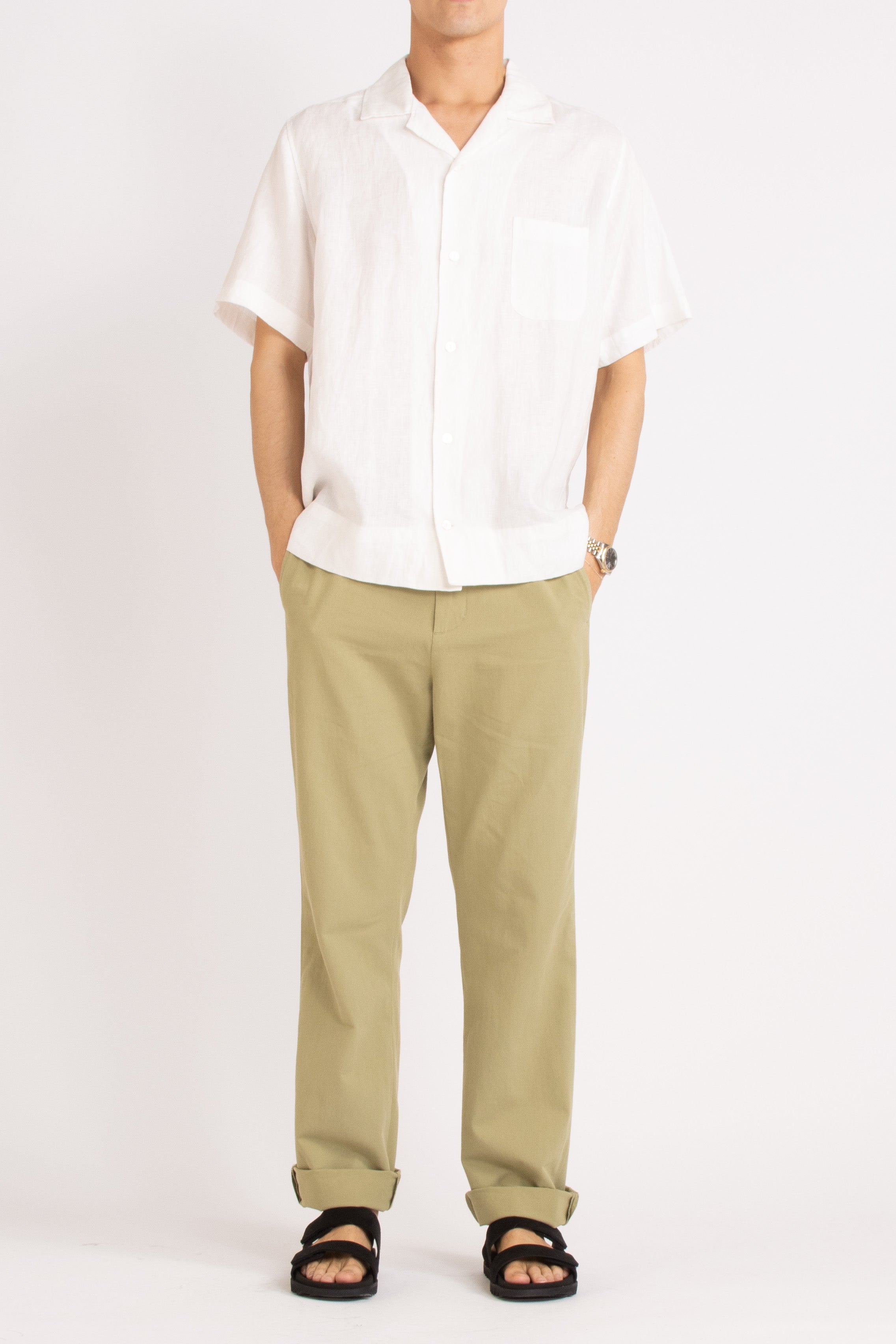 Eddie Straight Leg Cotton Twill Pant