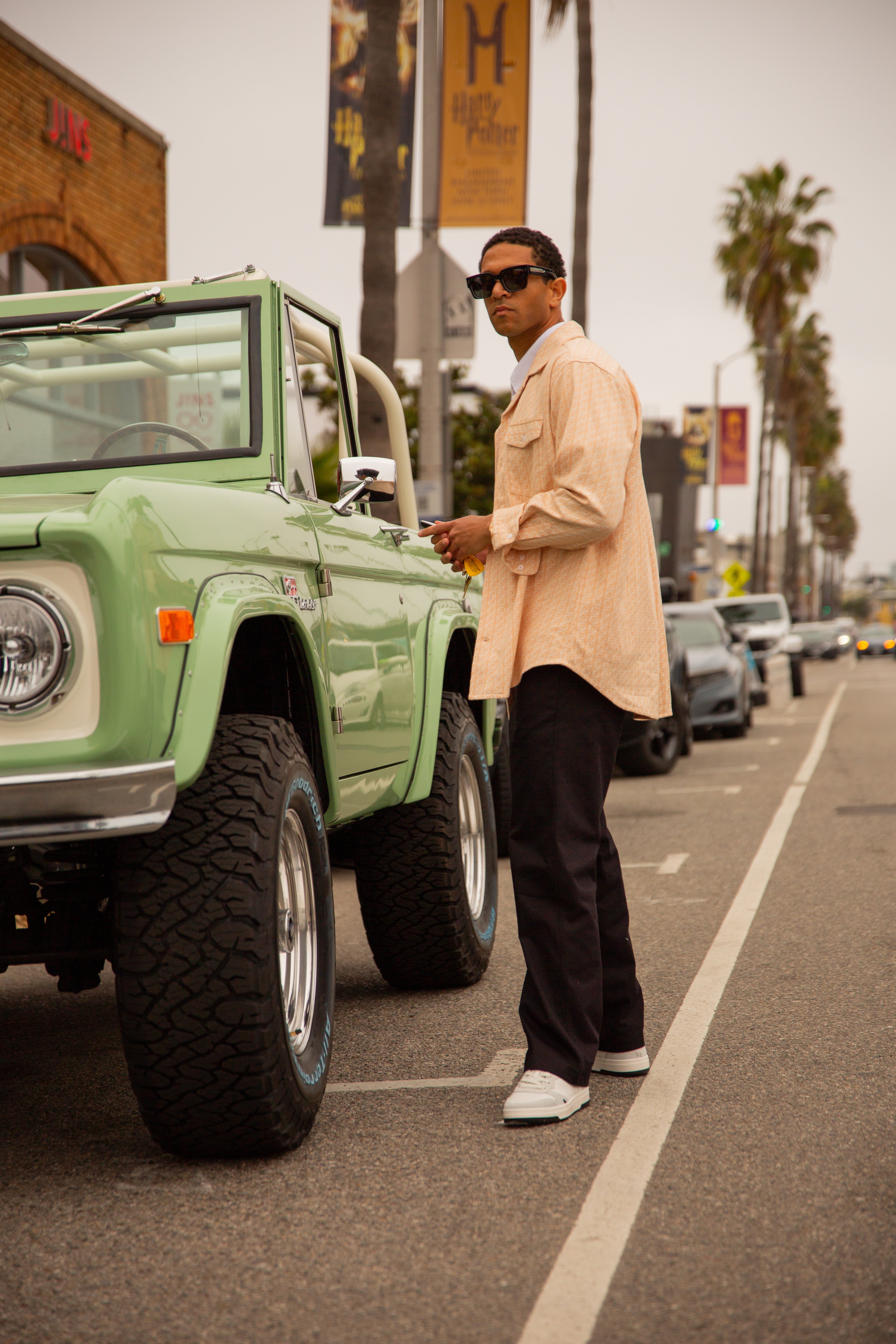 Rome Long Sleeve Jacquard Cotton Shirt