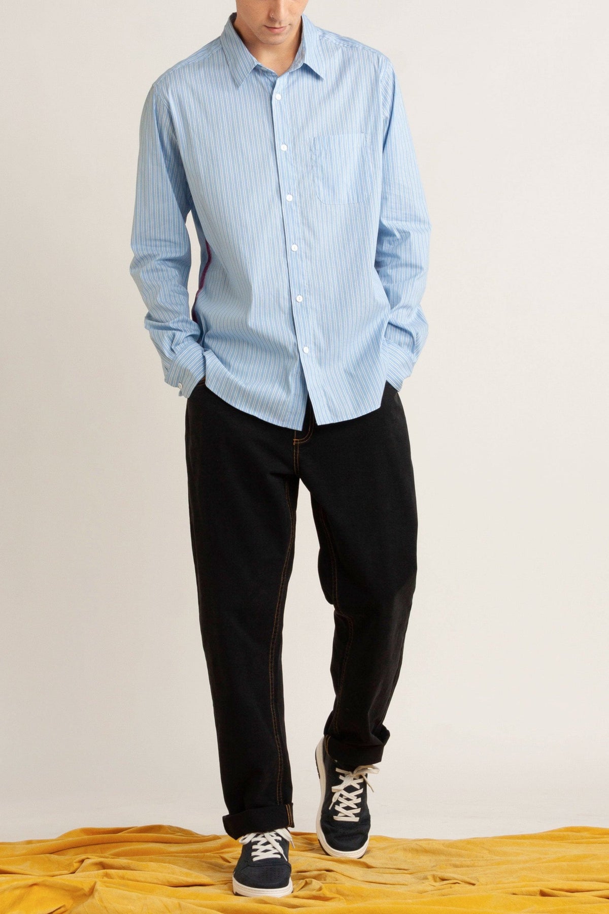 Alex Velvet Detailed Stripe Shirt