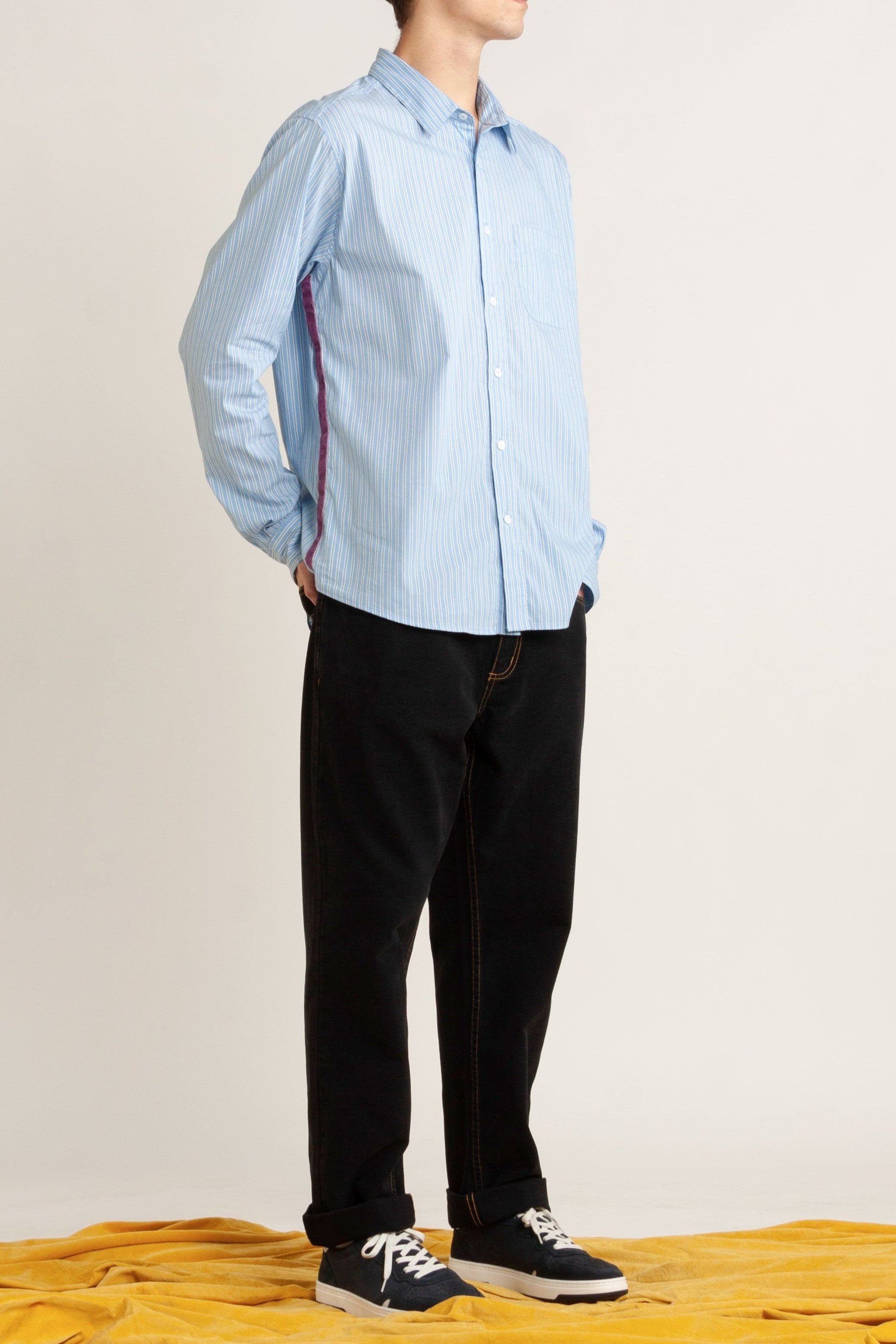 Alex Velvet Detailed Stripe Shirt