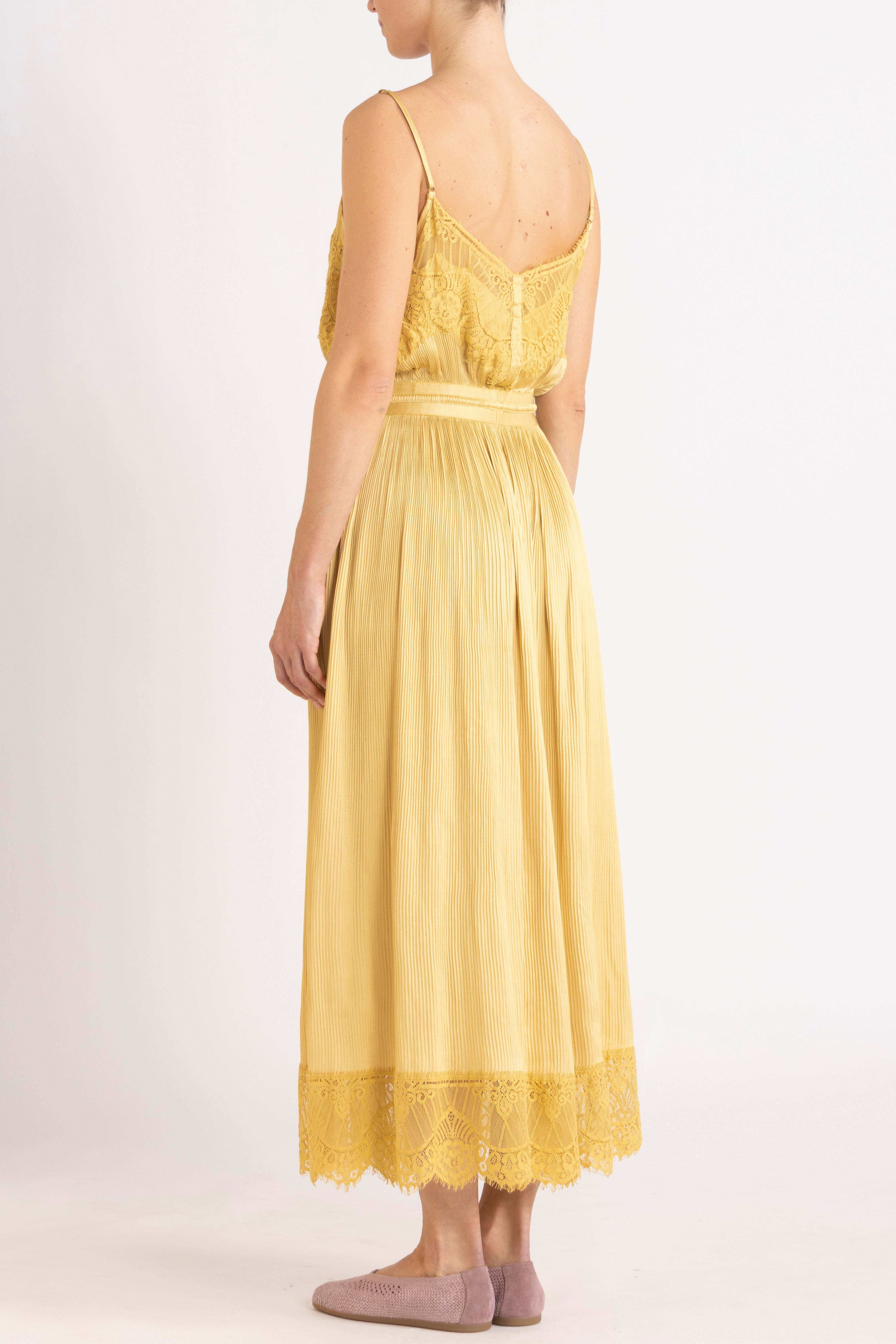 Valerie Lace Pleat Cami Dress