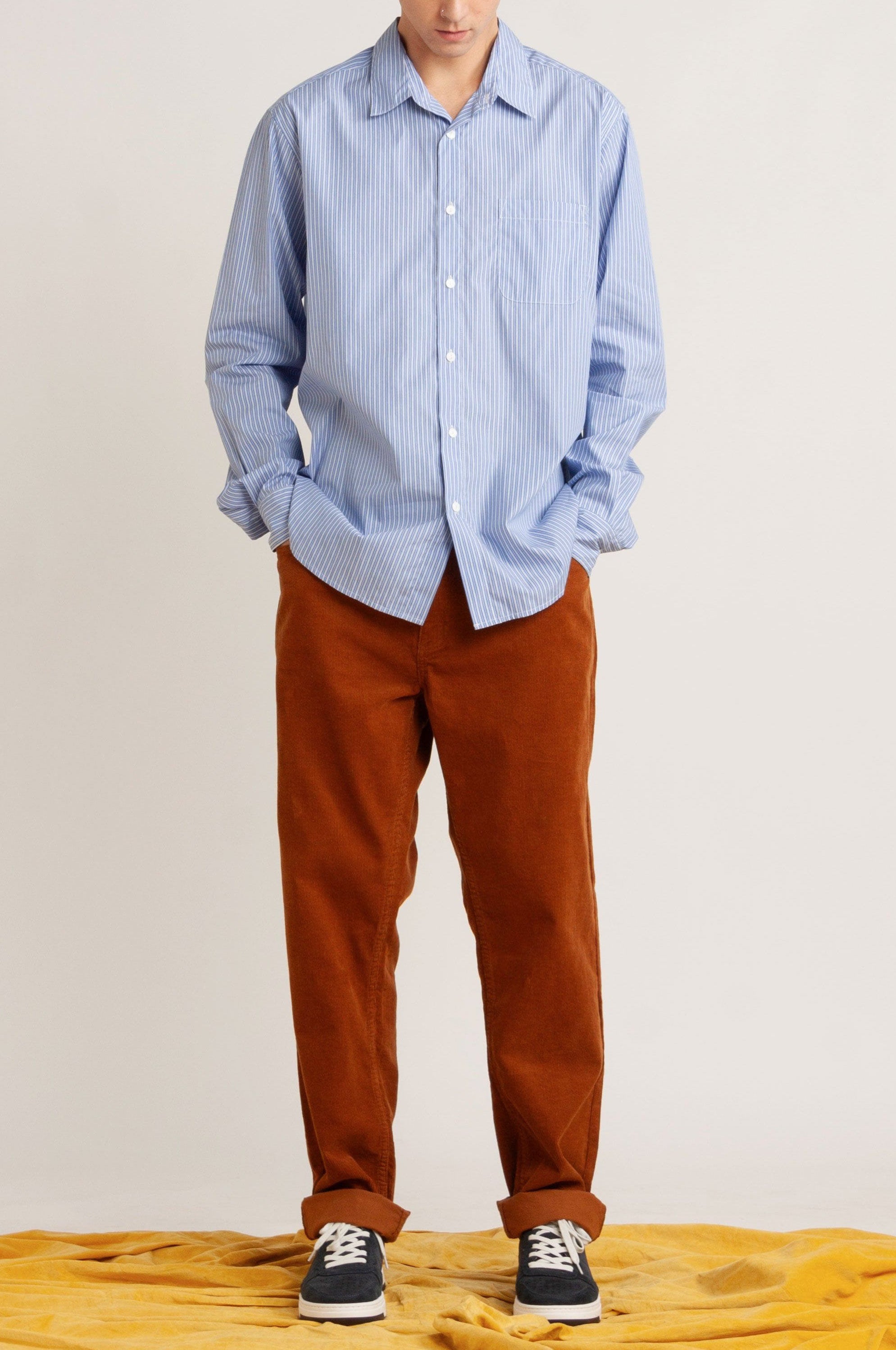 Establishment Blue Stripe Cotton Shirt