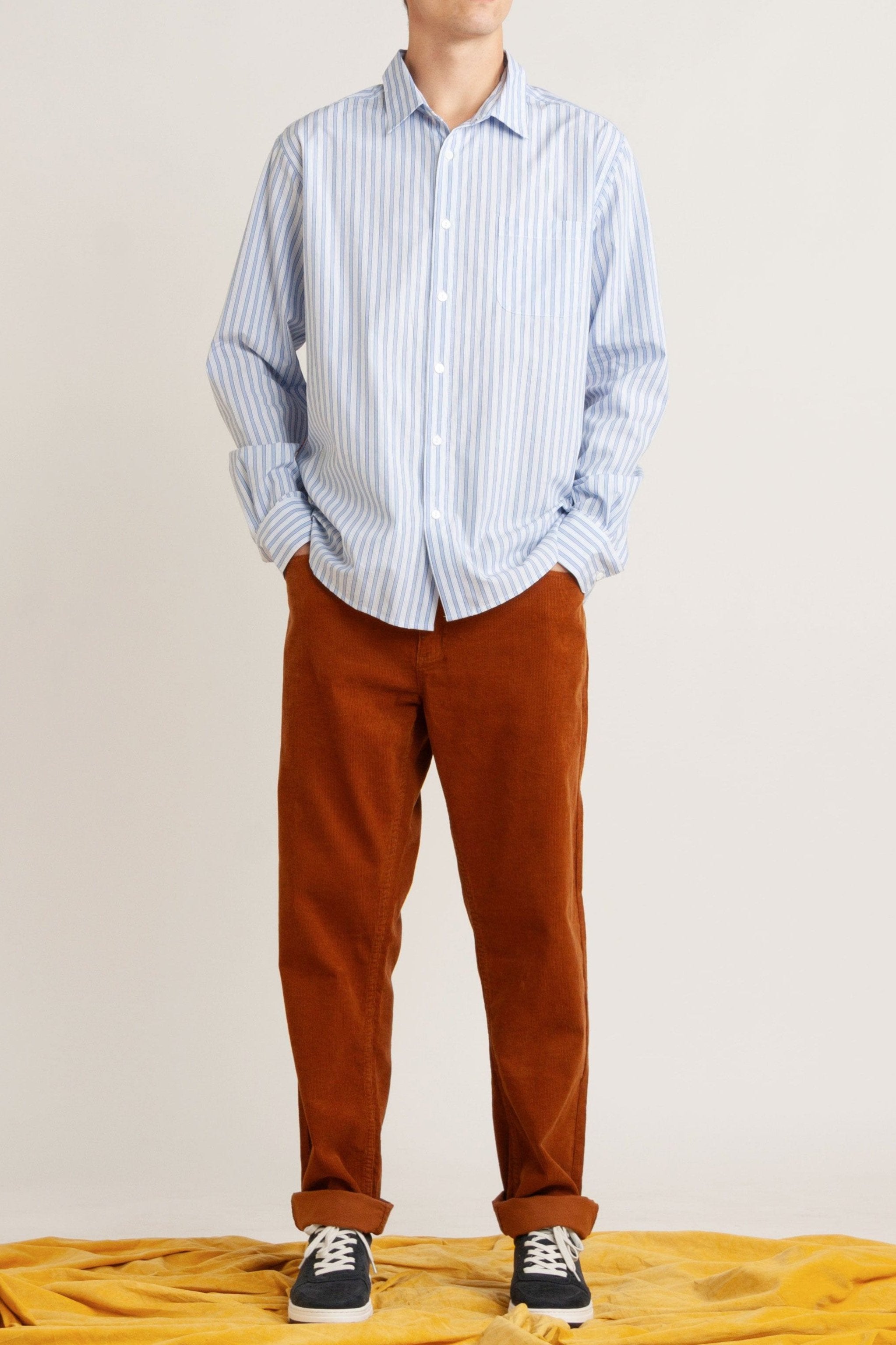 Alex Velvet Detailed Stripe Shirt