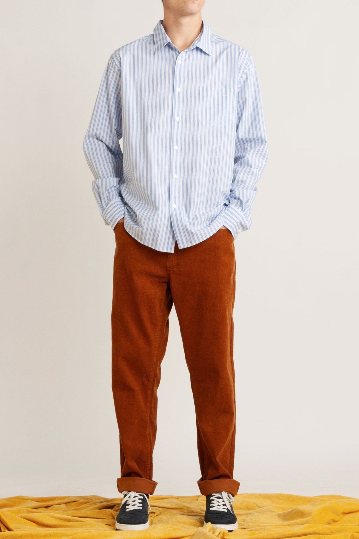 Alex Velvet Detailed Stripe Shirt