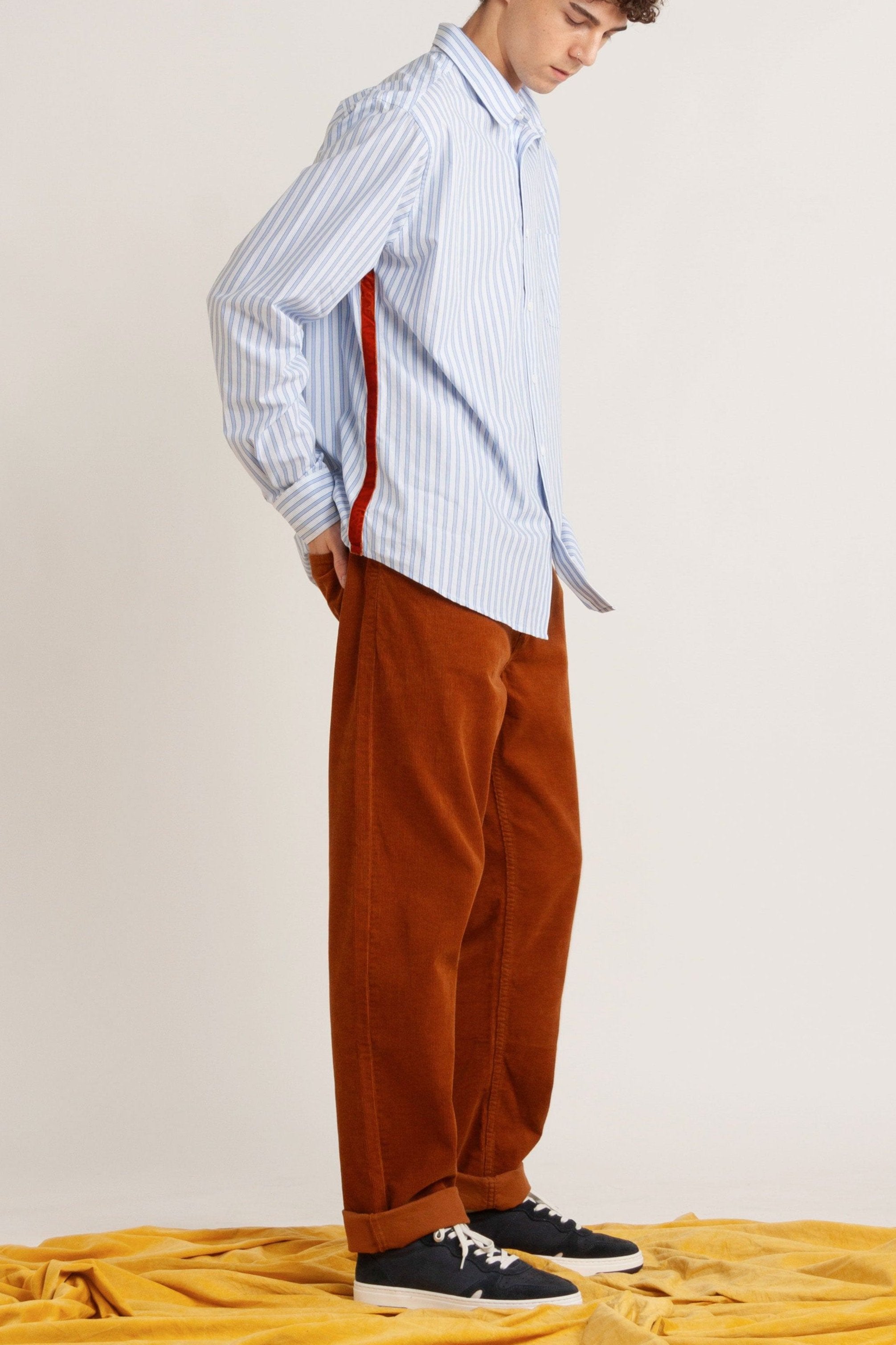 Alex Velvet Detailed Stripe Shirt