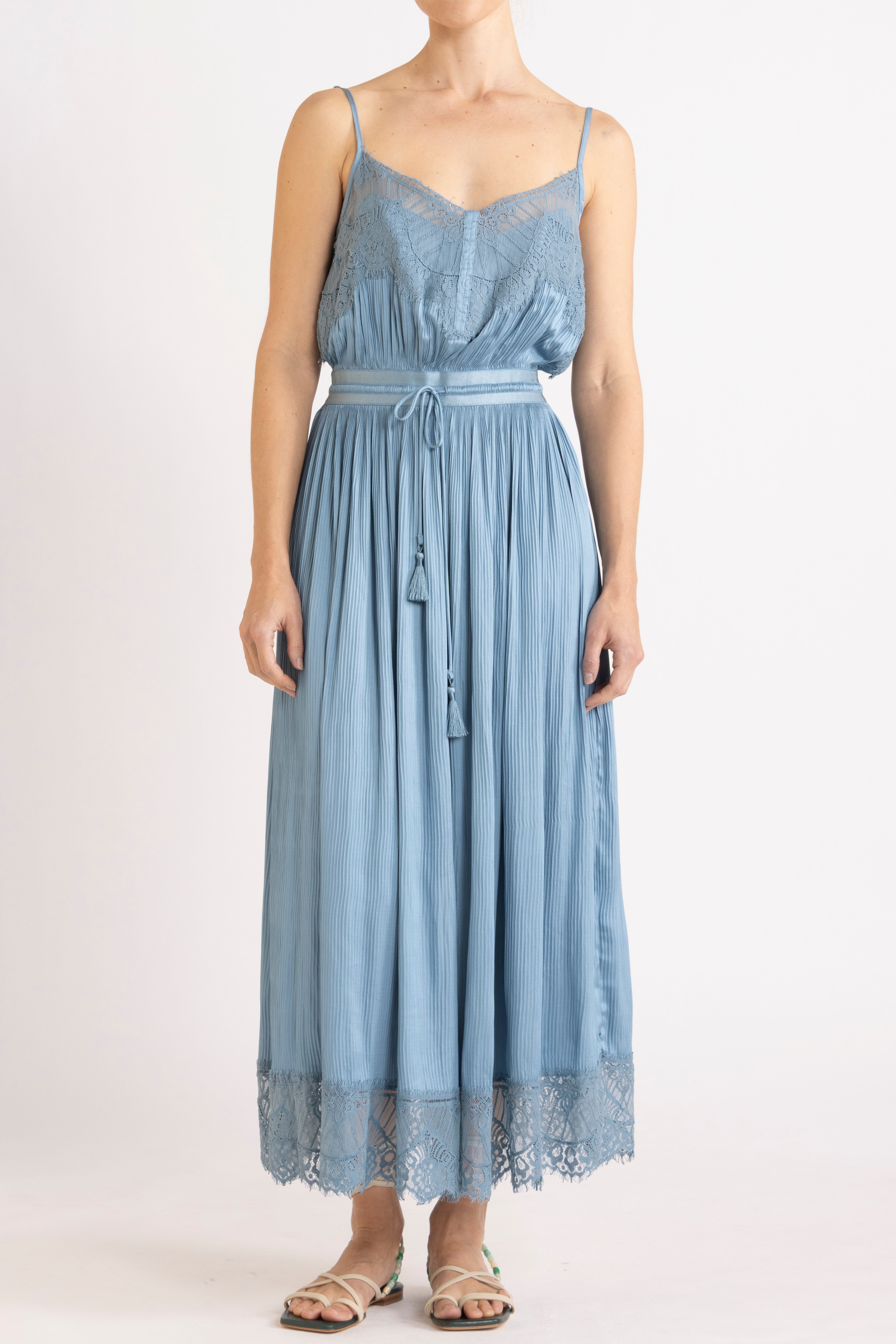 Valerie Lace Pleat Cami Dress
