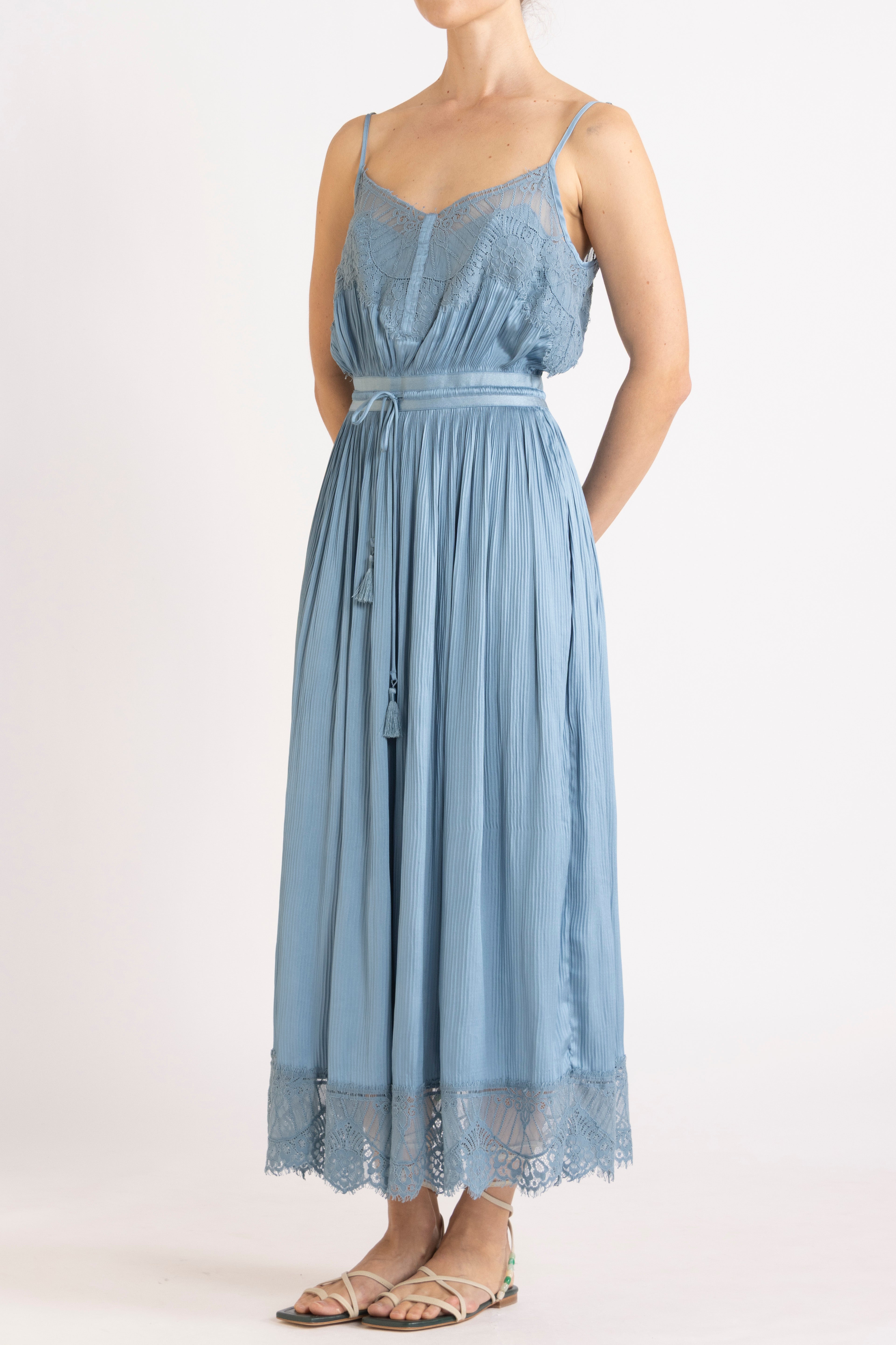Valerie Lace Pleat Cami Dress