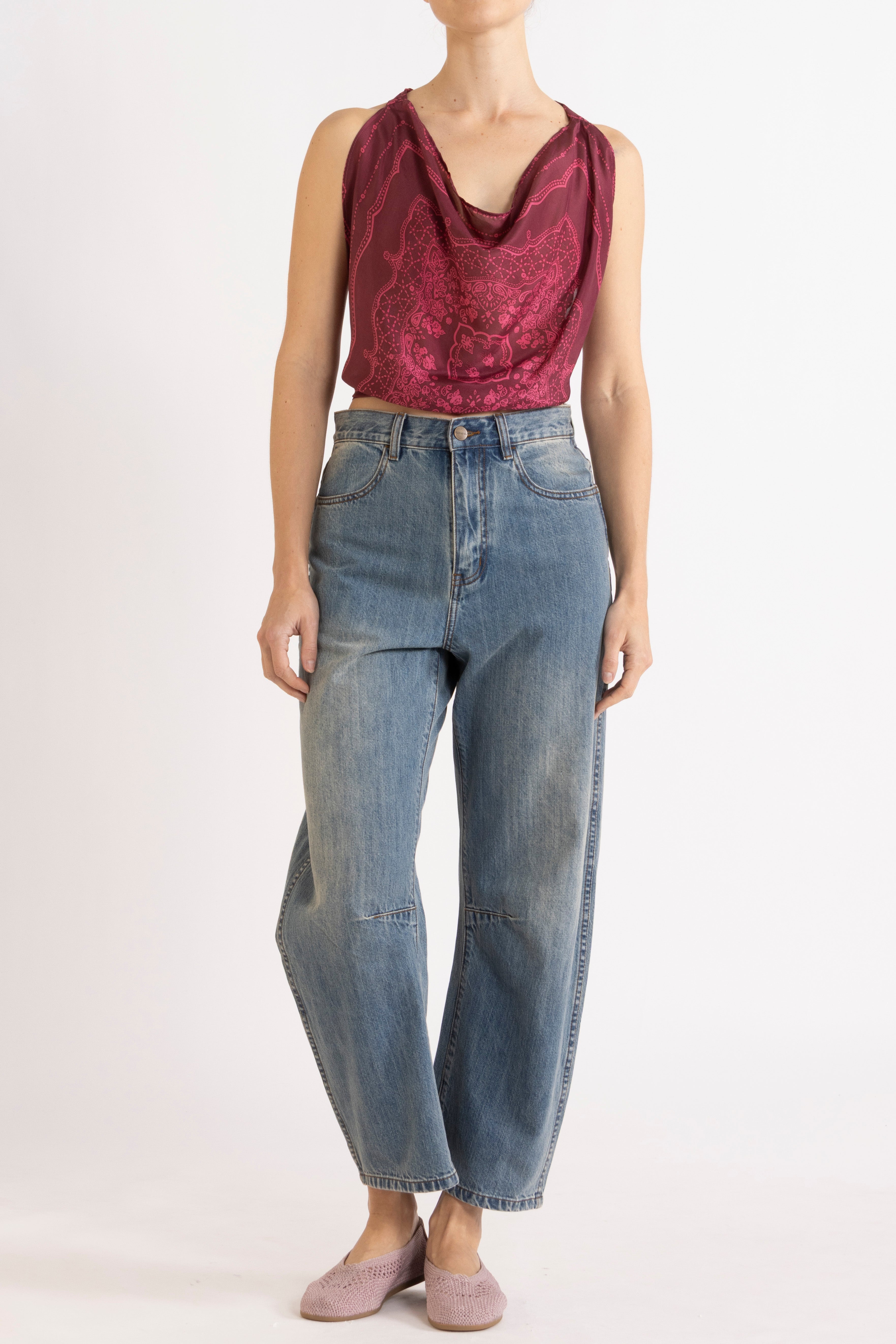 Gia Bow Leg Denim Jean