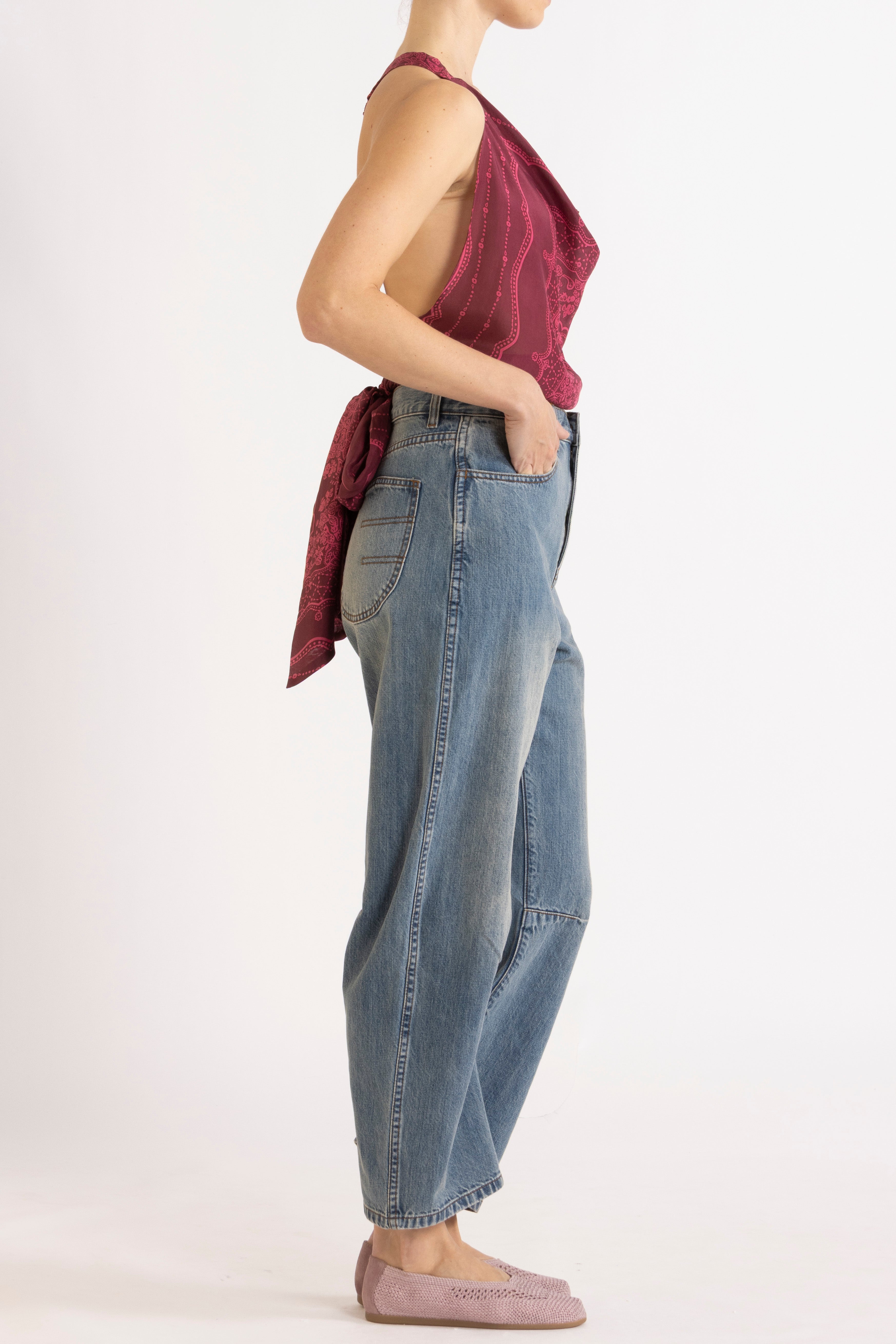 Gia Bow Leg Denim Jean