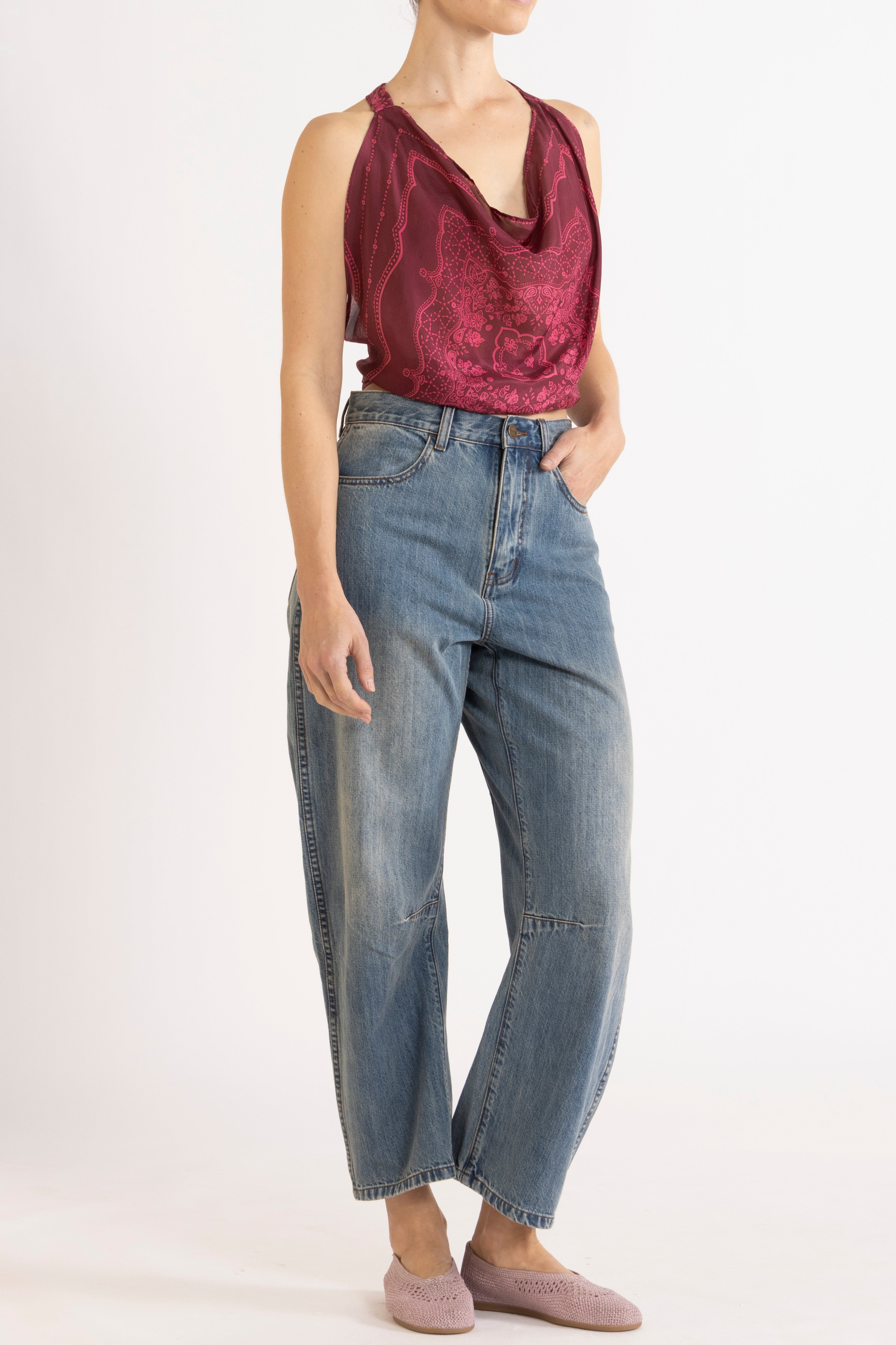 Gia Bow Leg Denim Jean
