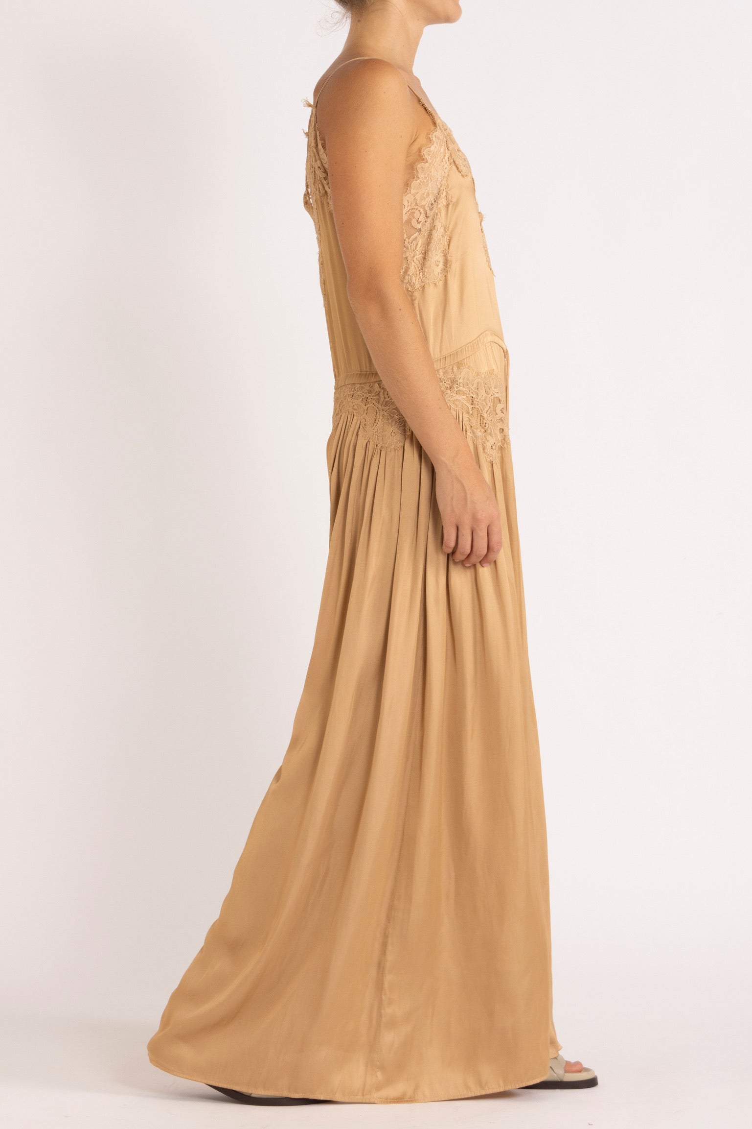 Mimi Satin & Eyelash Lace Jumpsuit