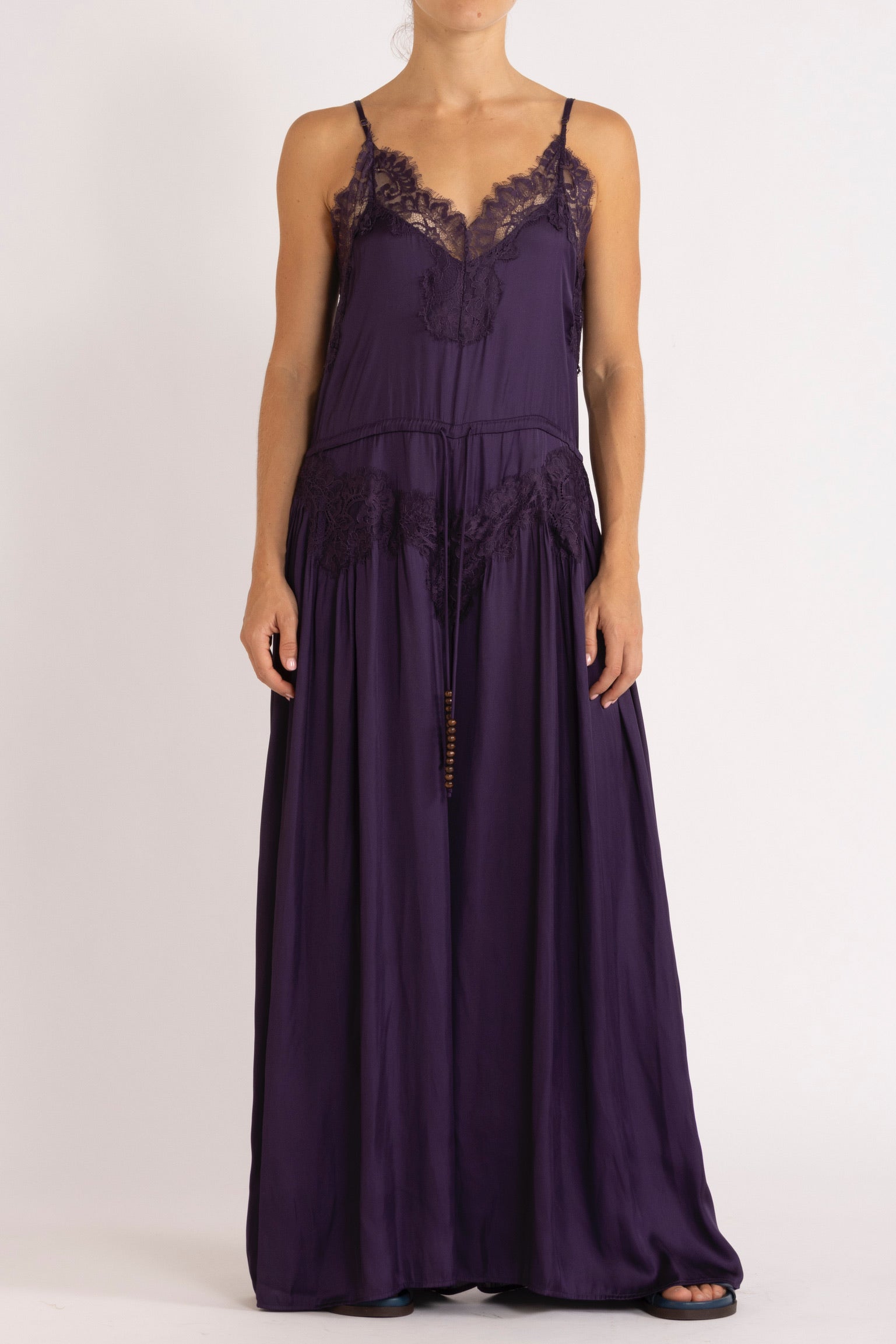 Mimi Satin & Eyelash Lace Jumpsuit