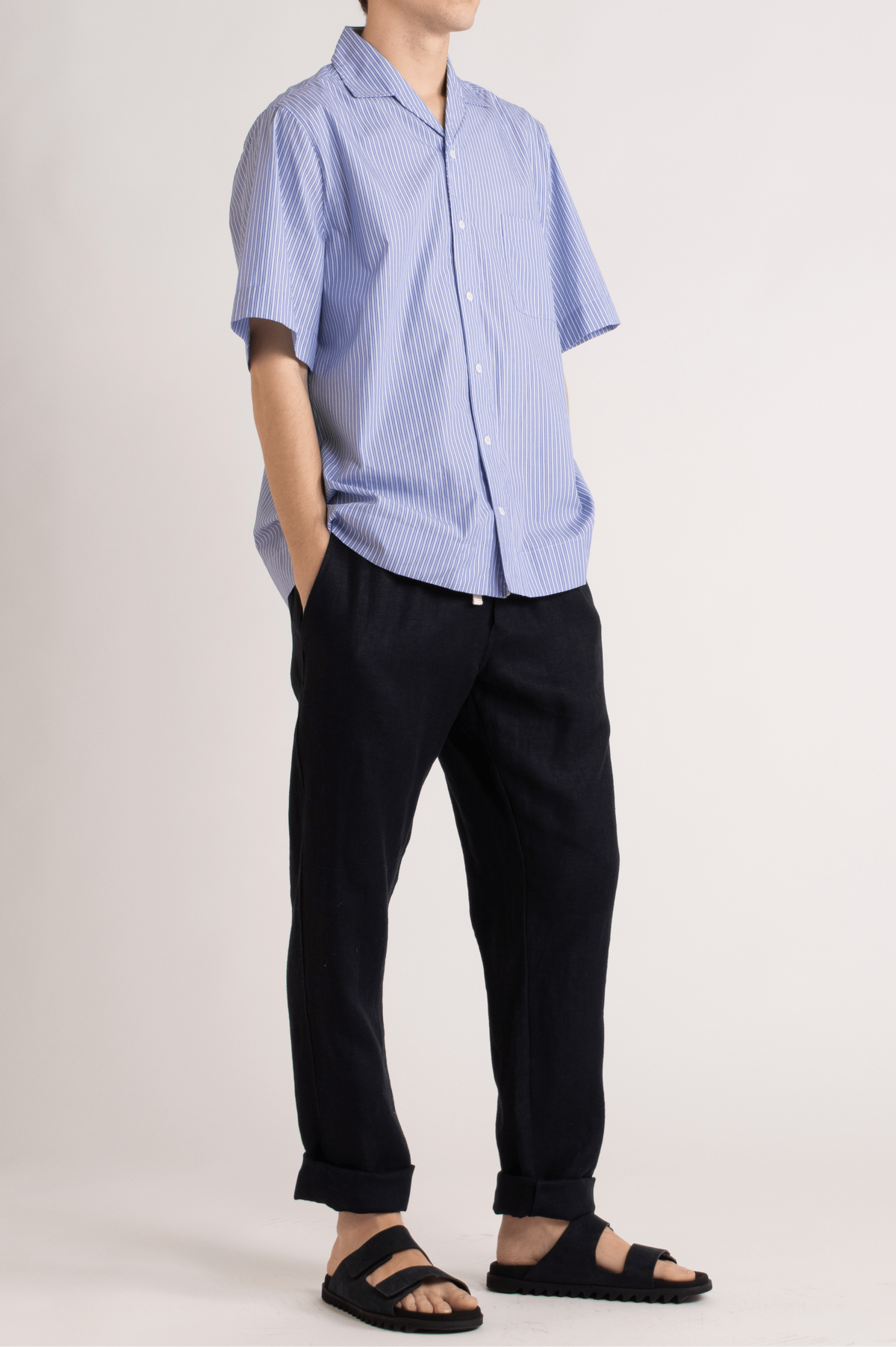 Establishment Blue Stripe Short Sleeve Shirt