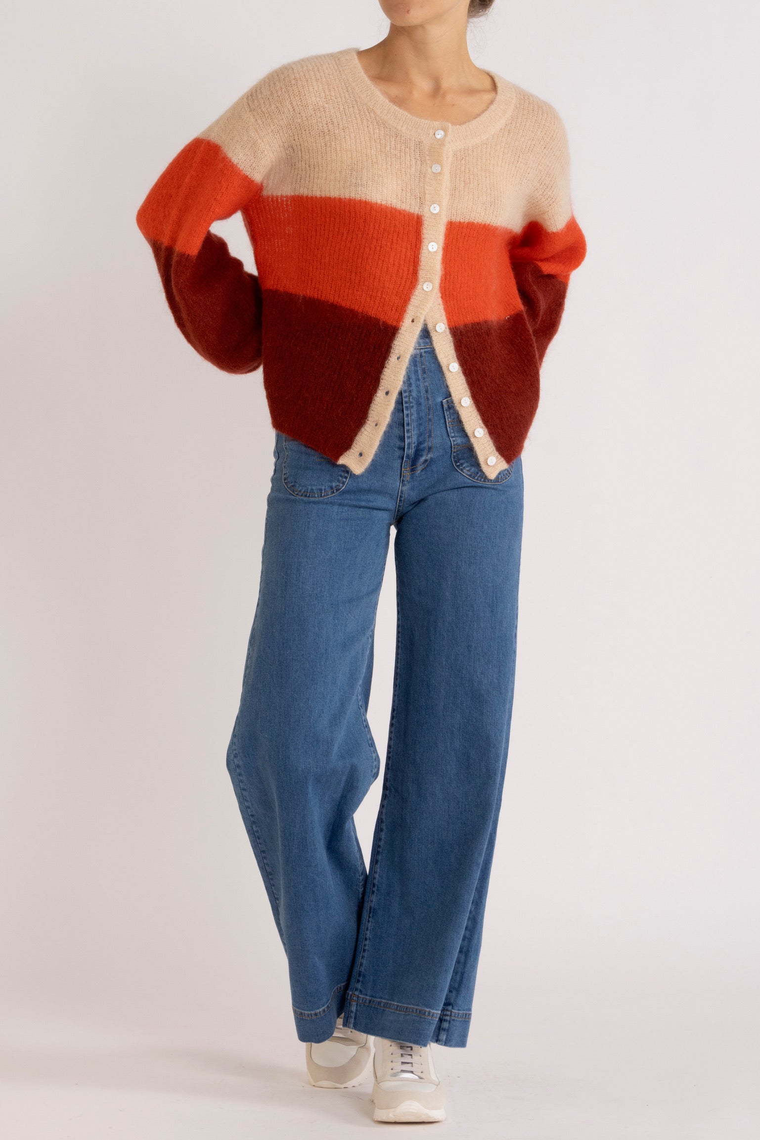 Inez Mohair Wool Cardigan