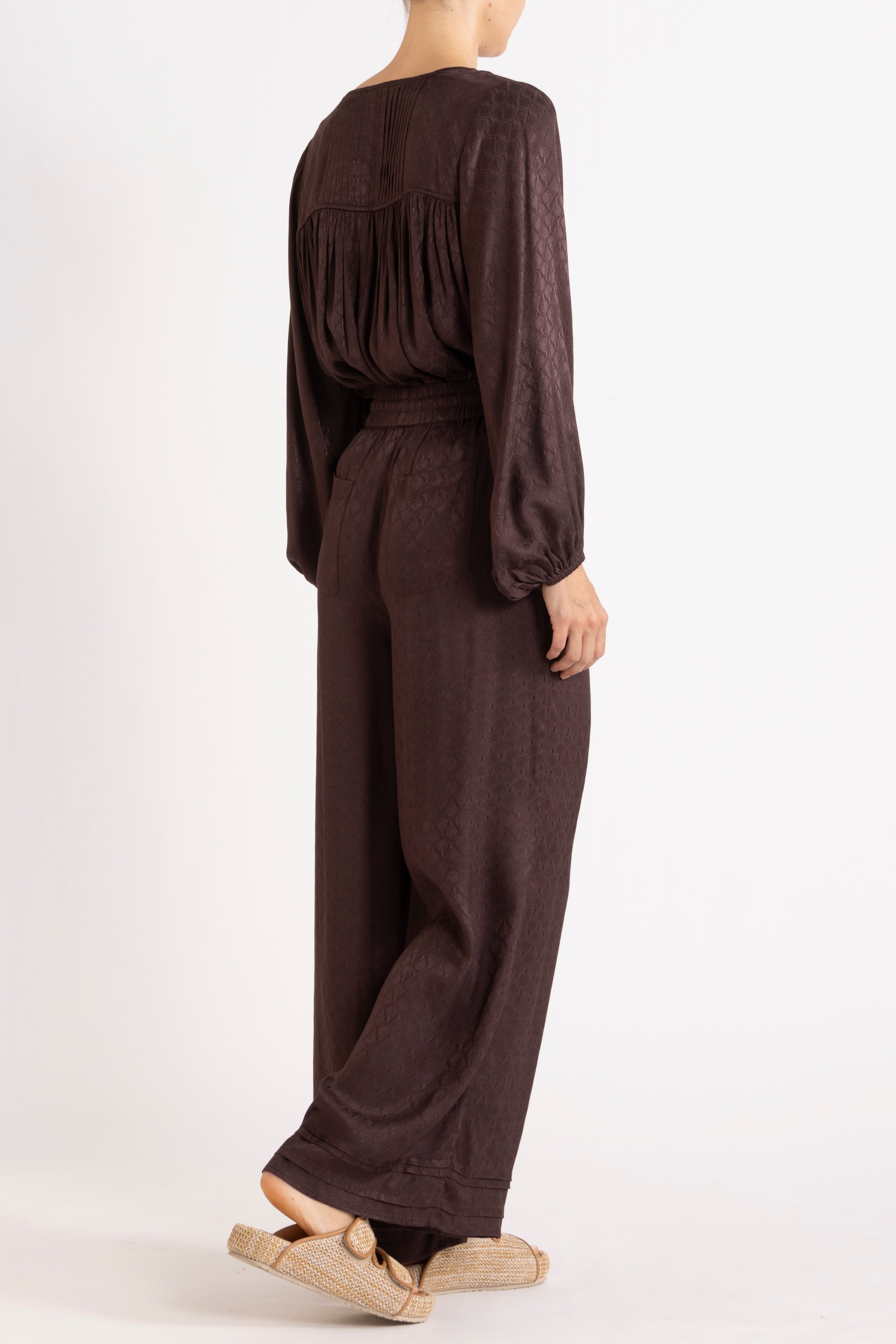 Sierra Jacquard Long Sleeve Top