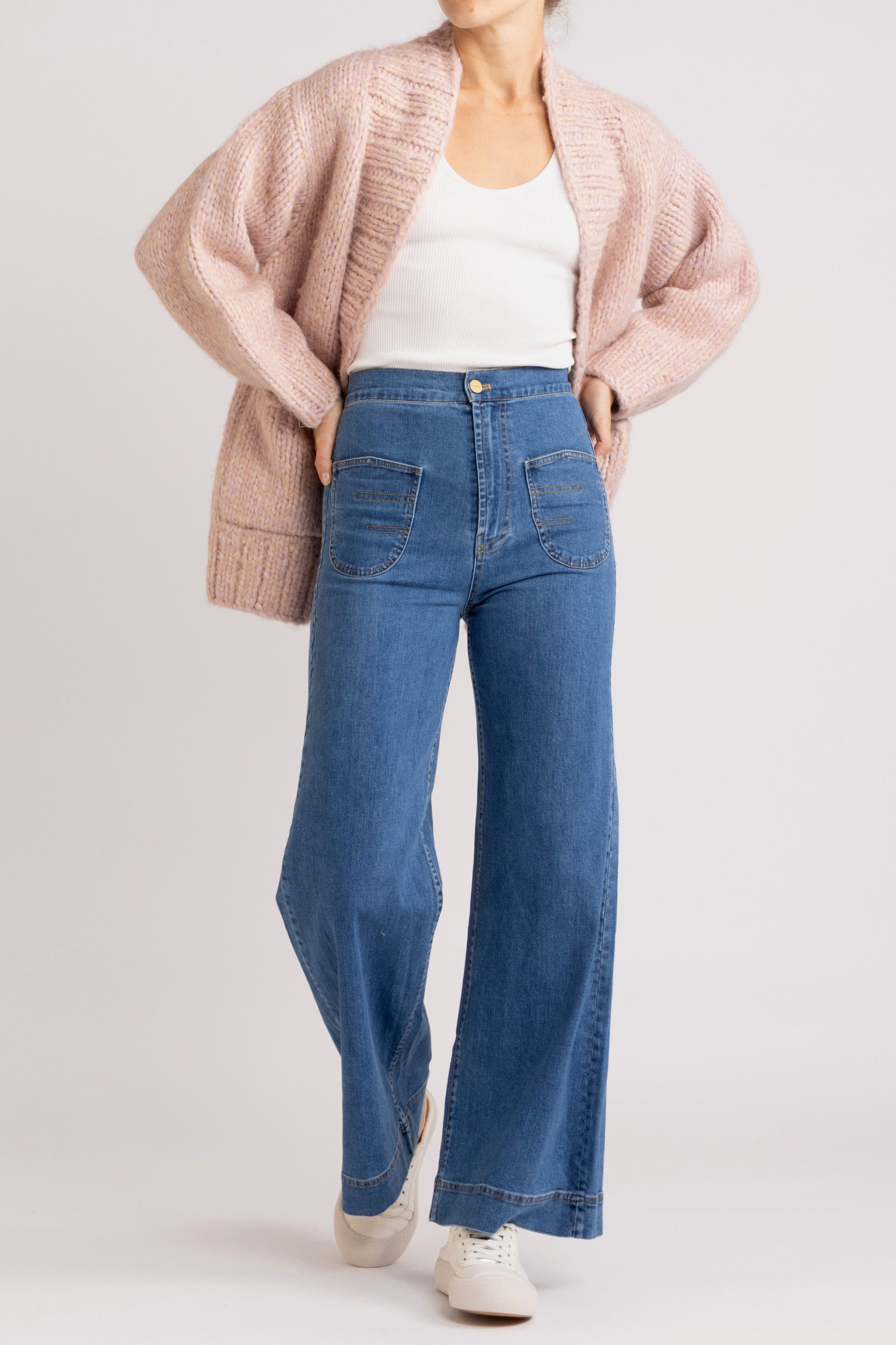 Lorelie Hand-Knit Wool Cardigan