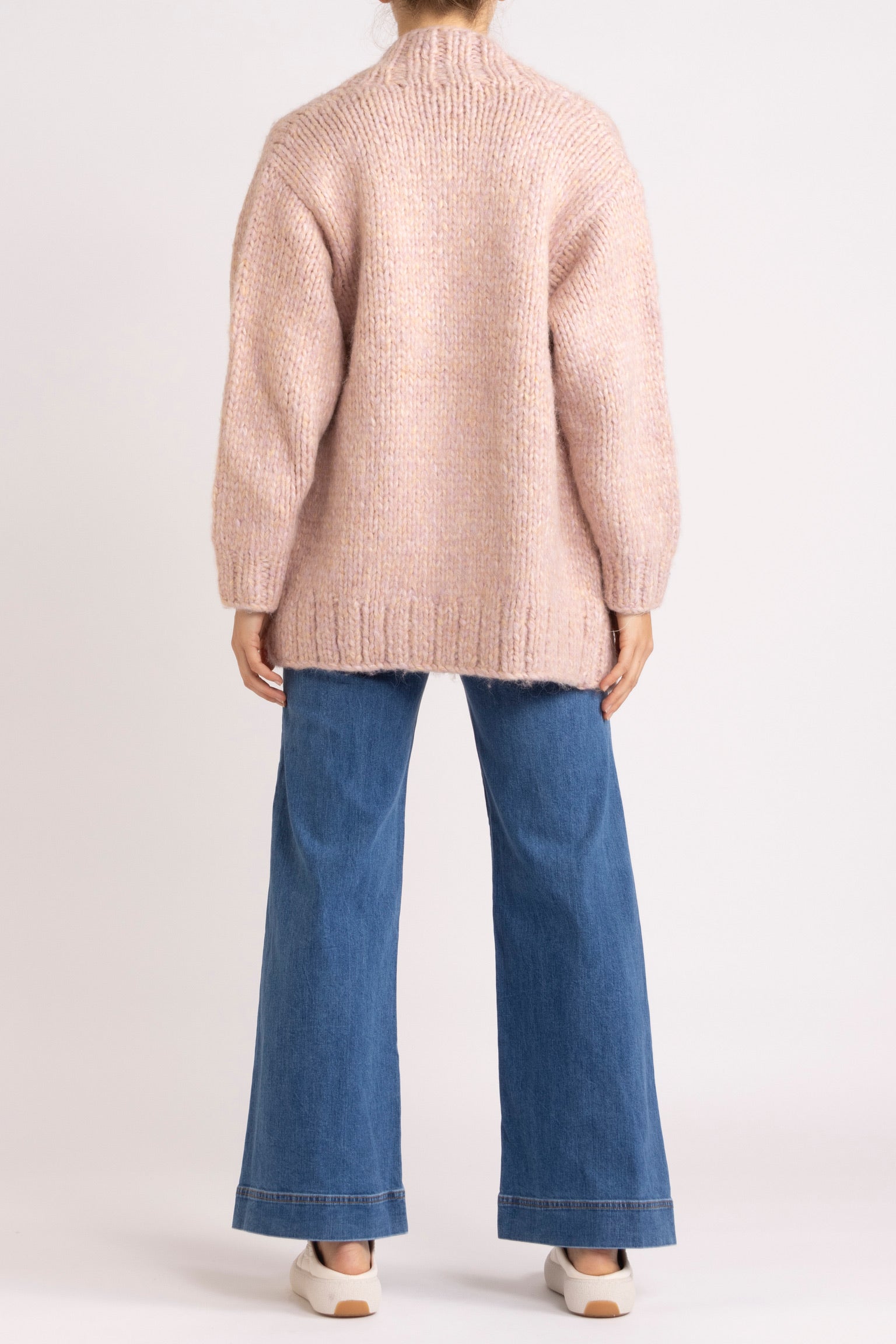 Lorelie Hand-Knit Wool Cardigan