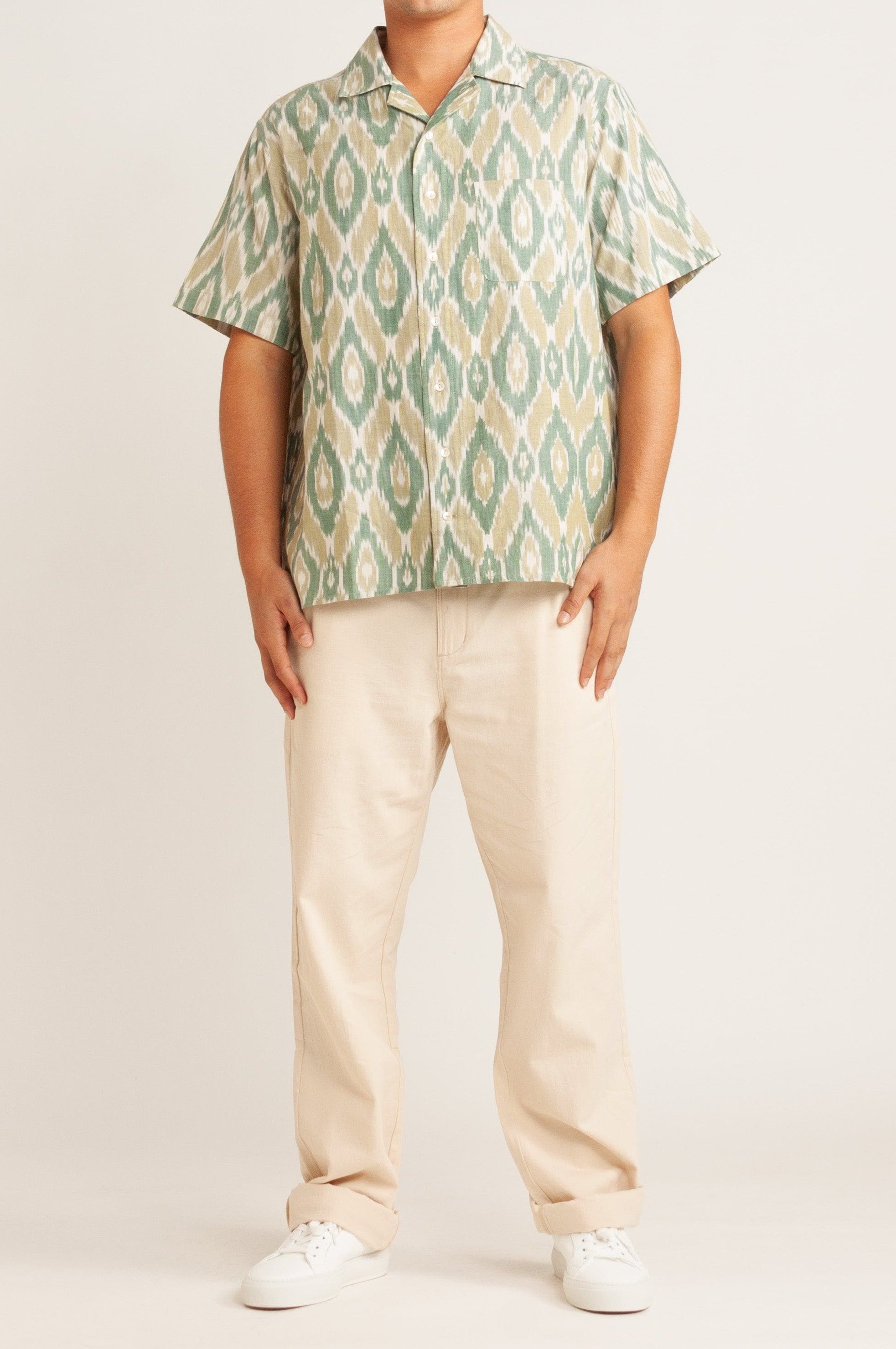 Ronnie Cotton Ikat Weave Short Sleeve Shirt