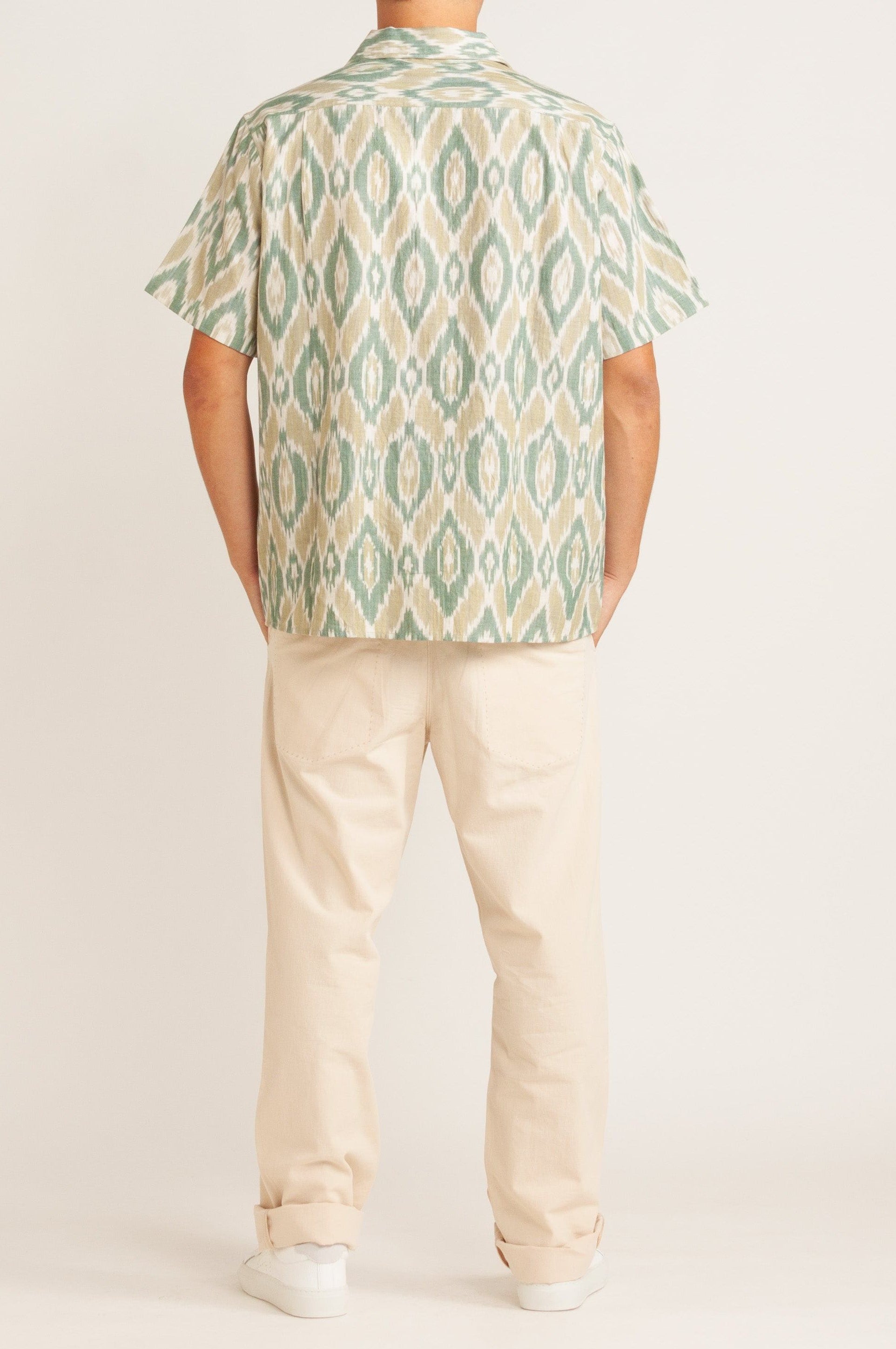 Ronnie Cotton Ikat Weave Short Sleeve Shirt