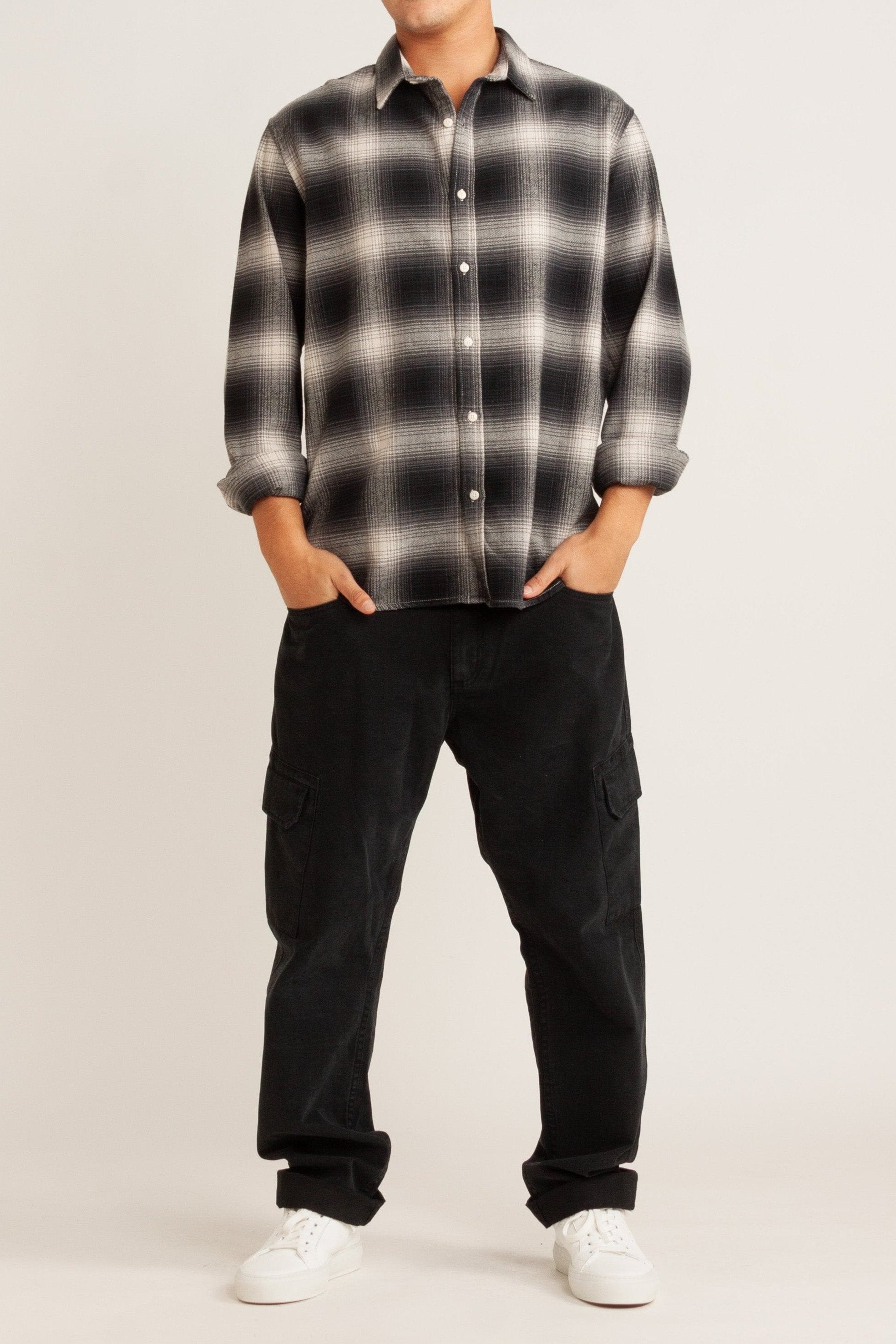 Andre Grey Check Cotton Shirt