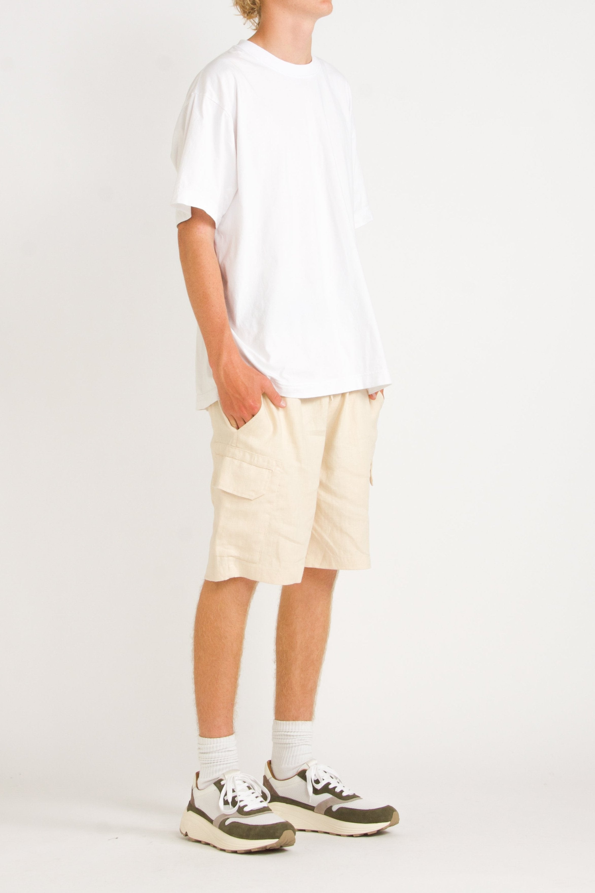 Elijah Relaxed Linen Cargo Short