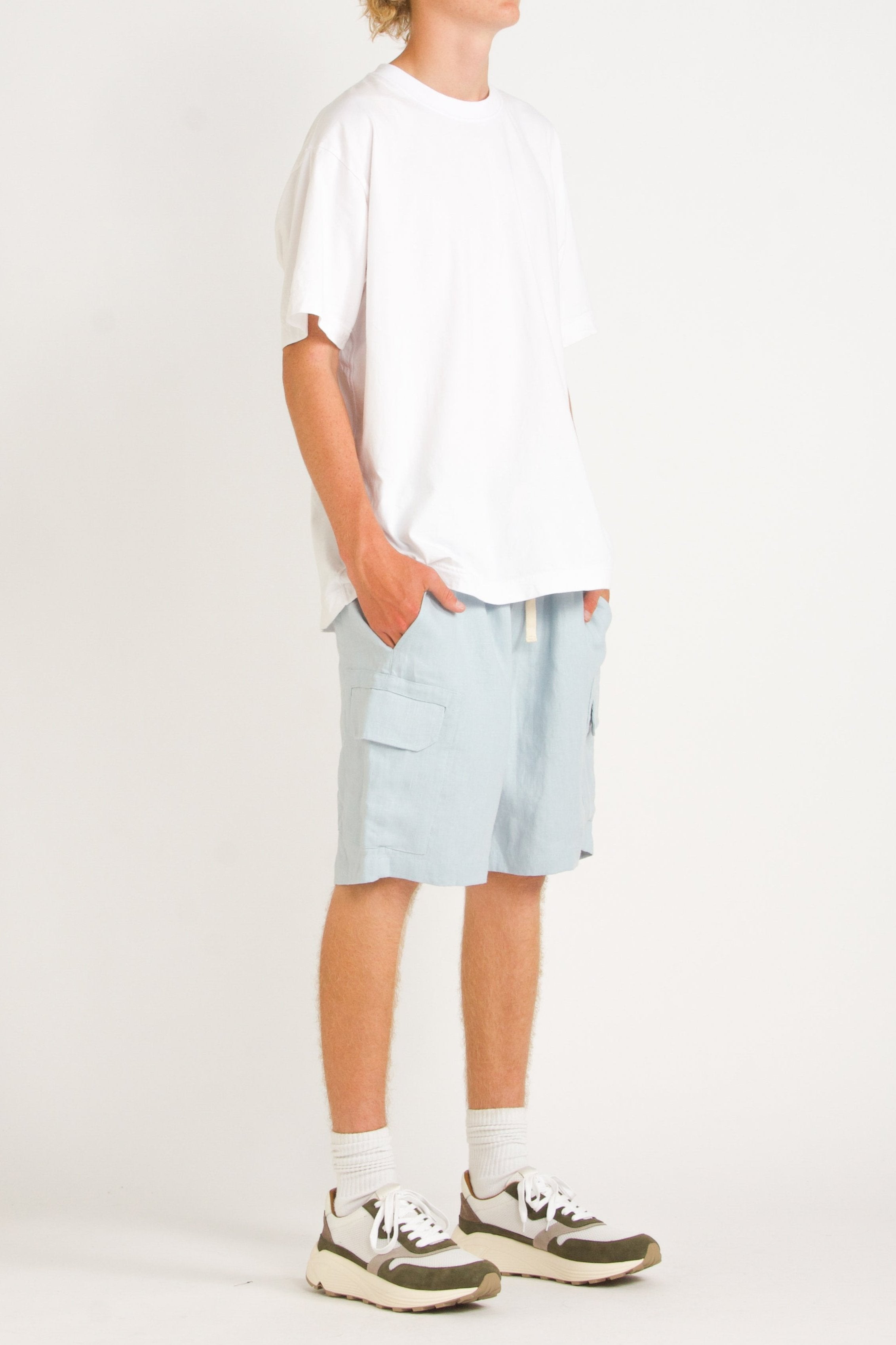 Elijah Relaxed Linen Cargo Short