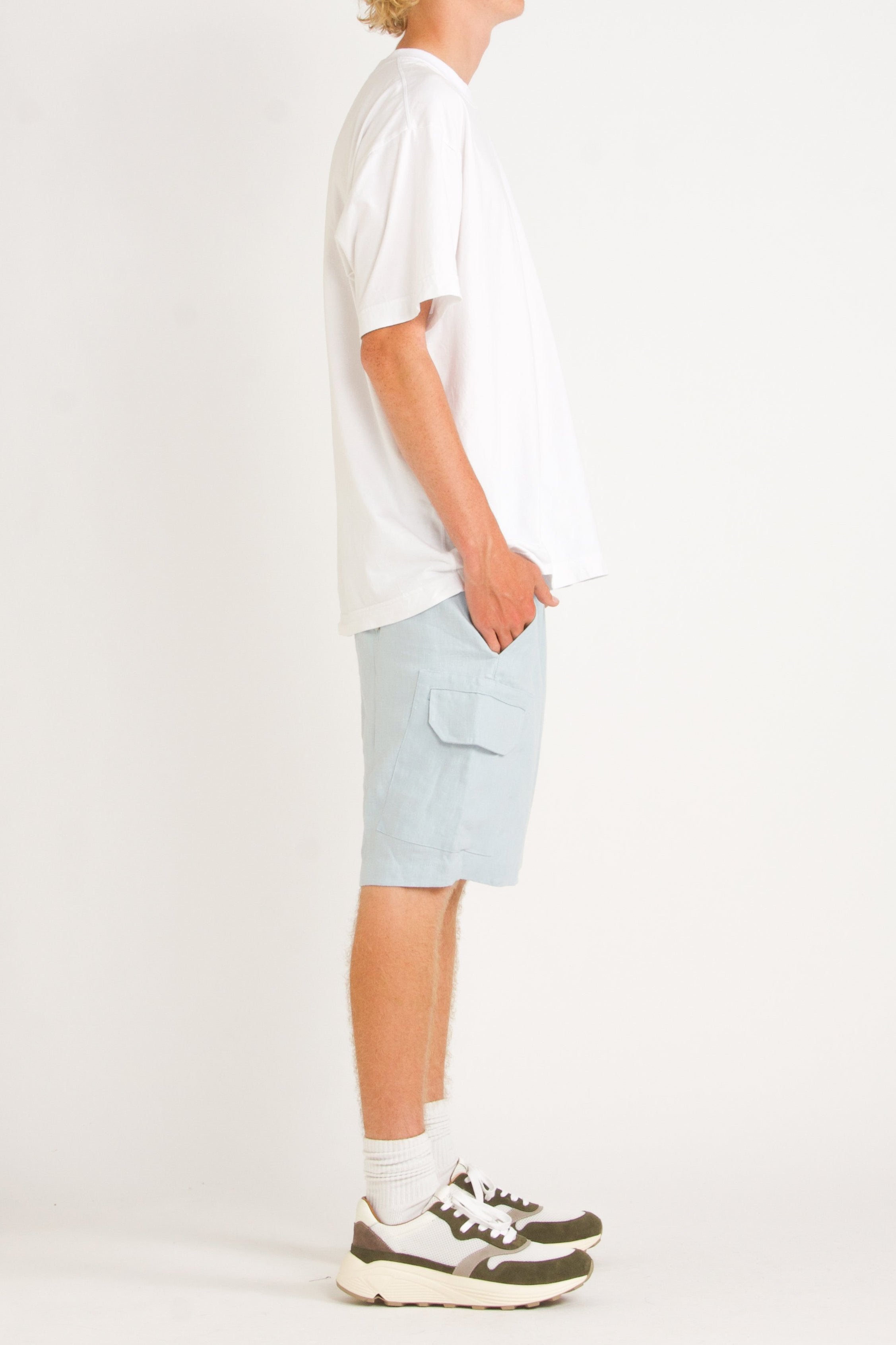 Elijah Relaxed Linen Cargo Short