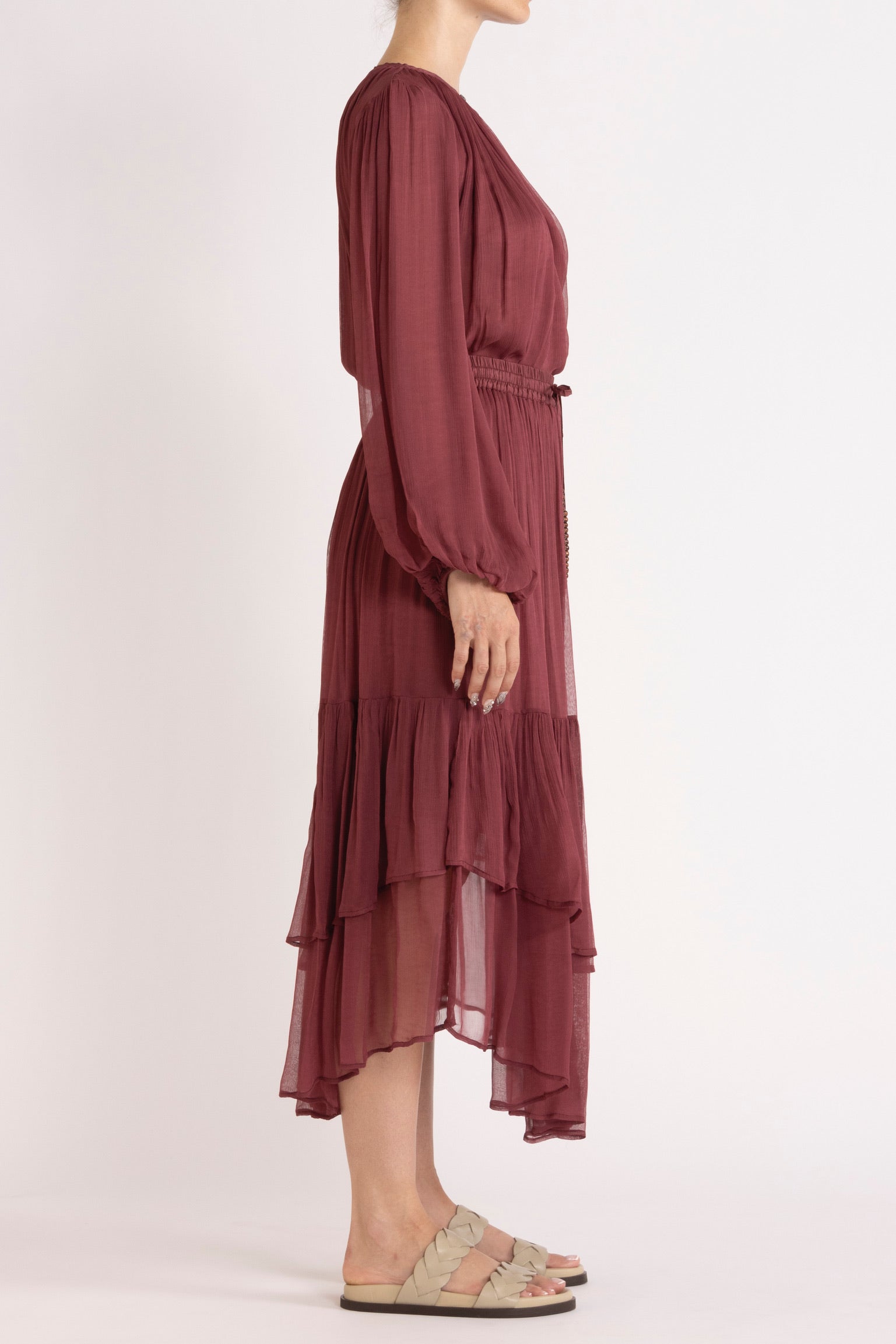 Lucinda Crinkle Chiffon Tiered Skirt