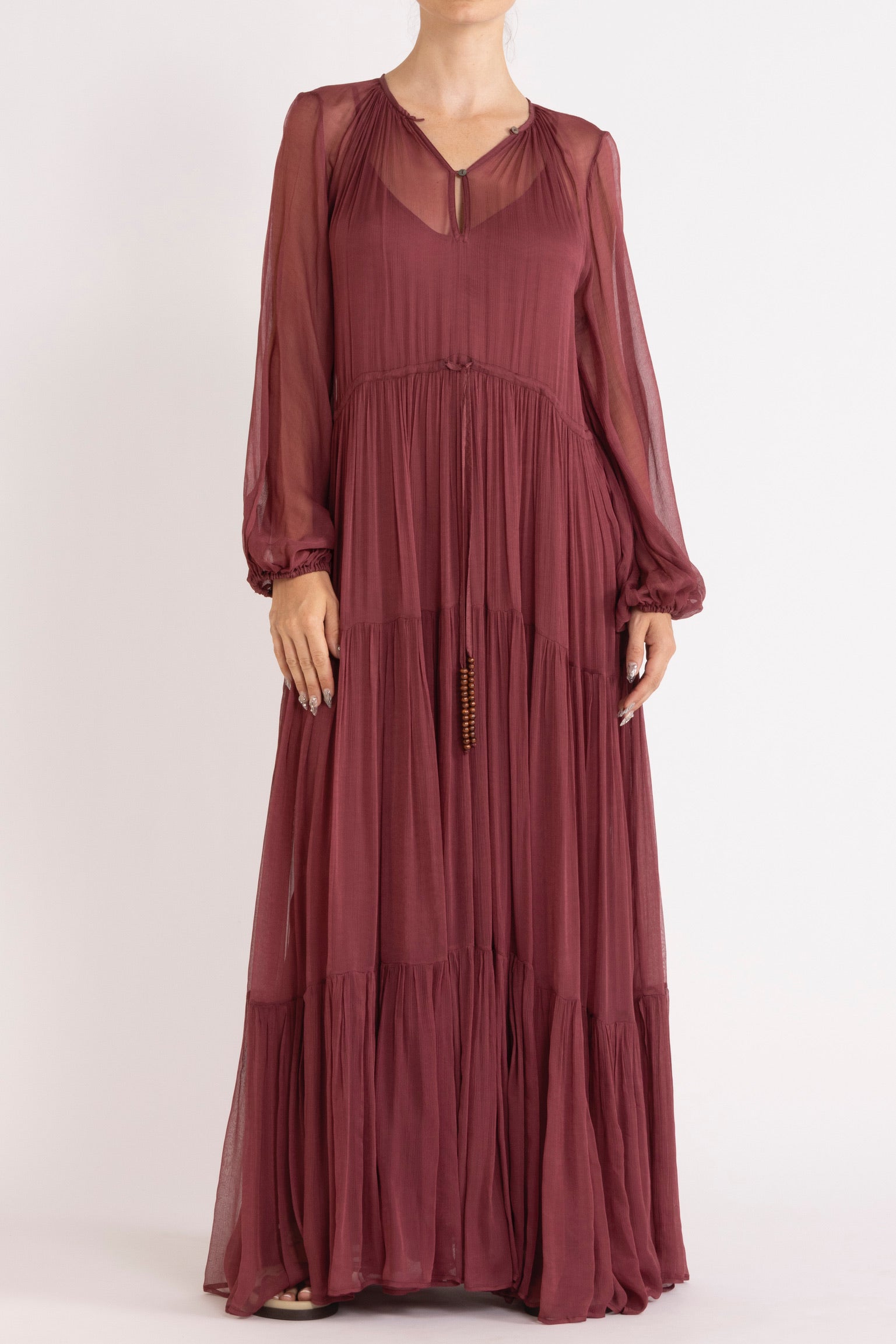 Lucinda Crinkle Chiffon Maxi Dress