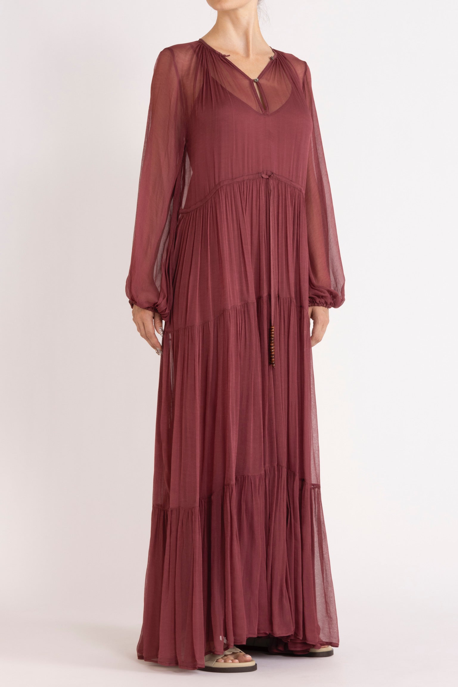 Lucinda Crinkle Chiffon Maxi Dress