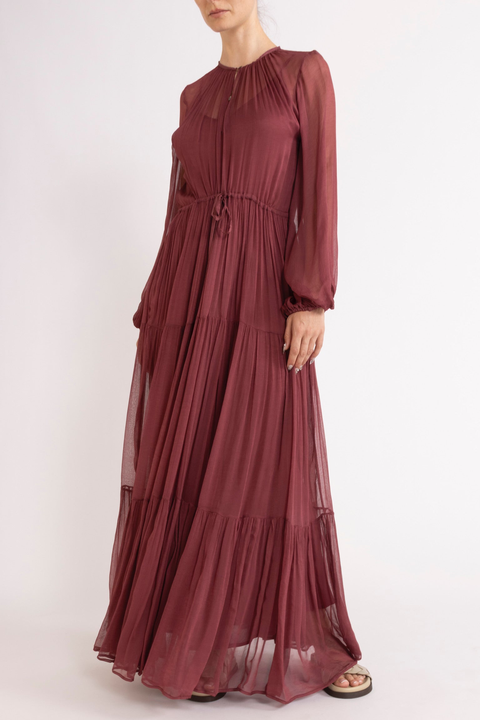 Lucinda Crinkle Chiffon Maxi Dress