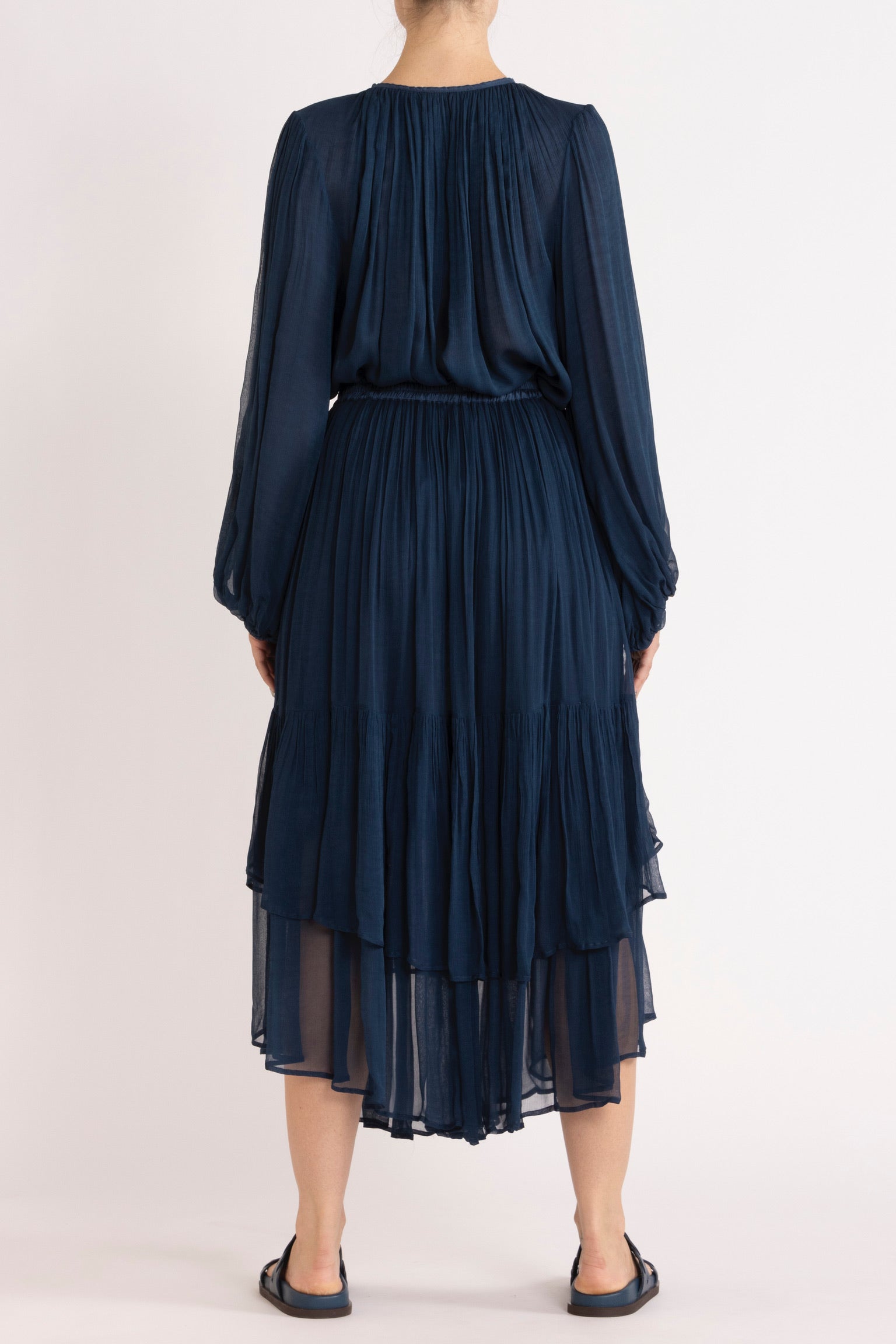 Lucinda Crinkle Chiffon Long Sleeve Top