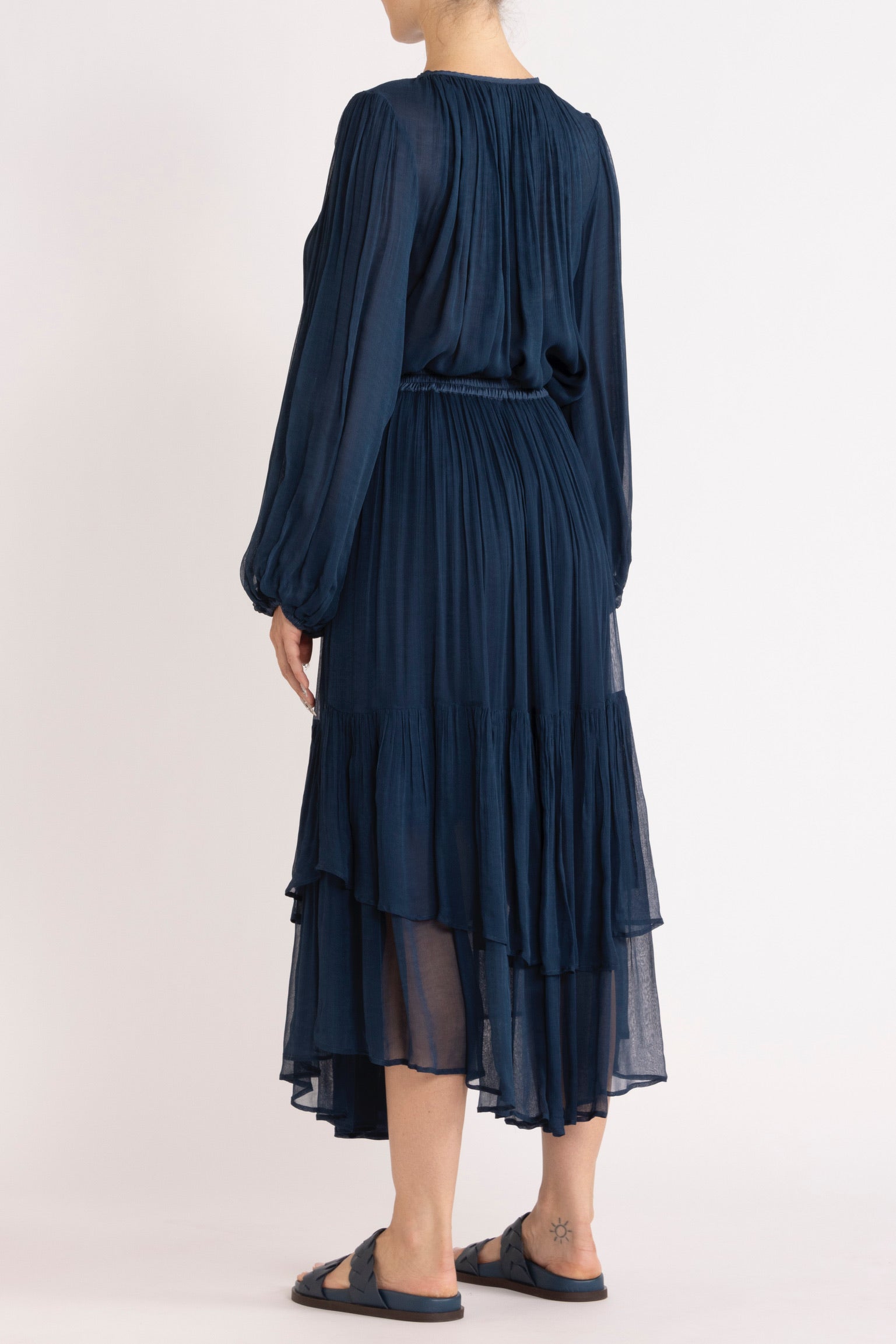 Lucinda Crinkle Chiffon Long Sleeve Top