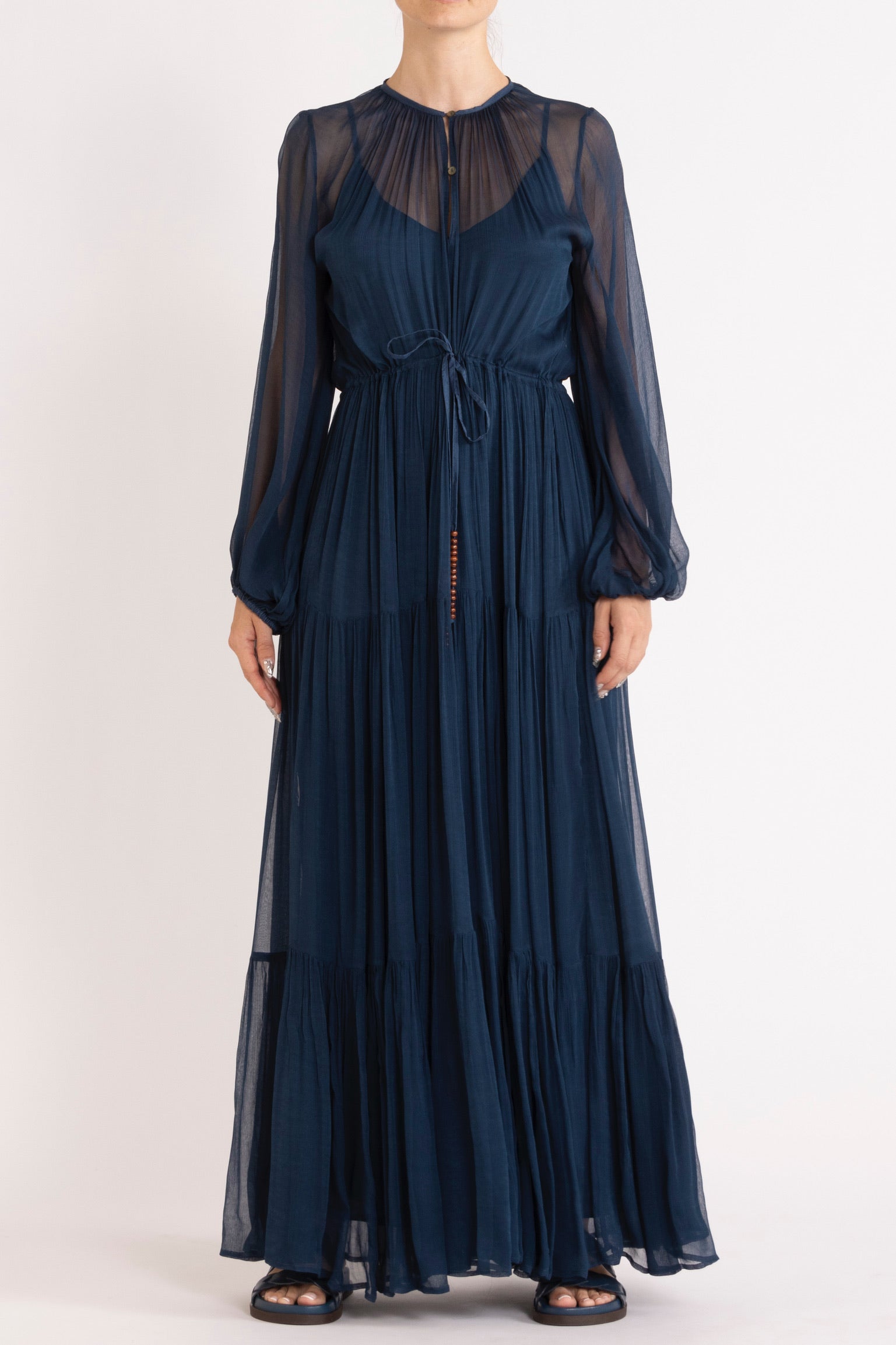 Lucinda Crinkle Chiffon Maxi Dress